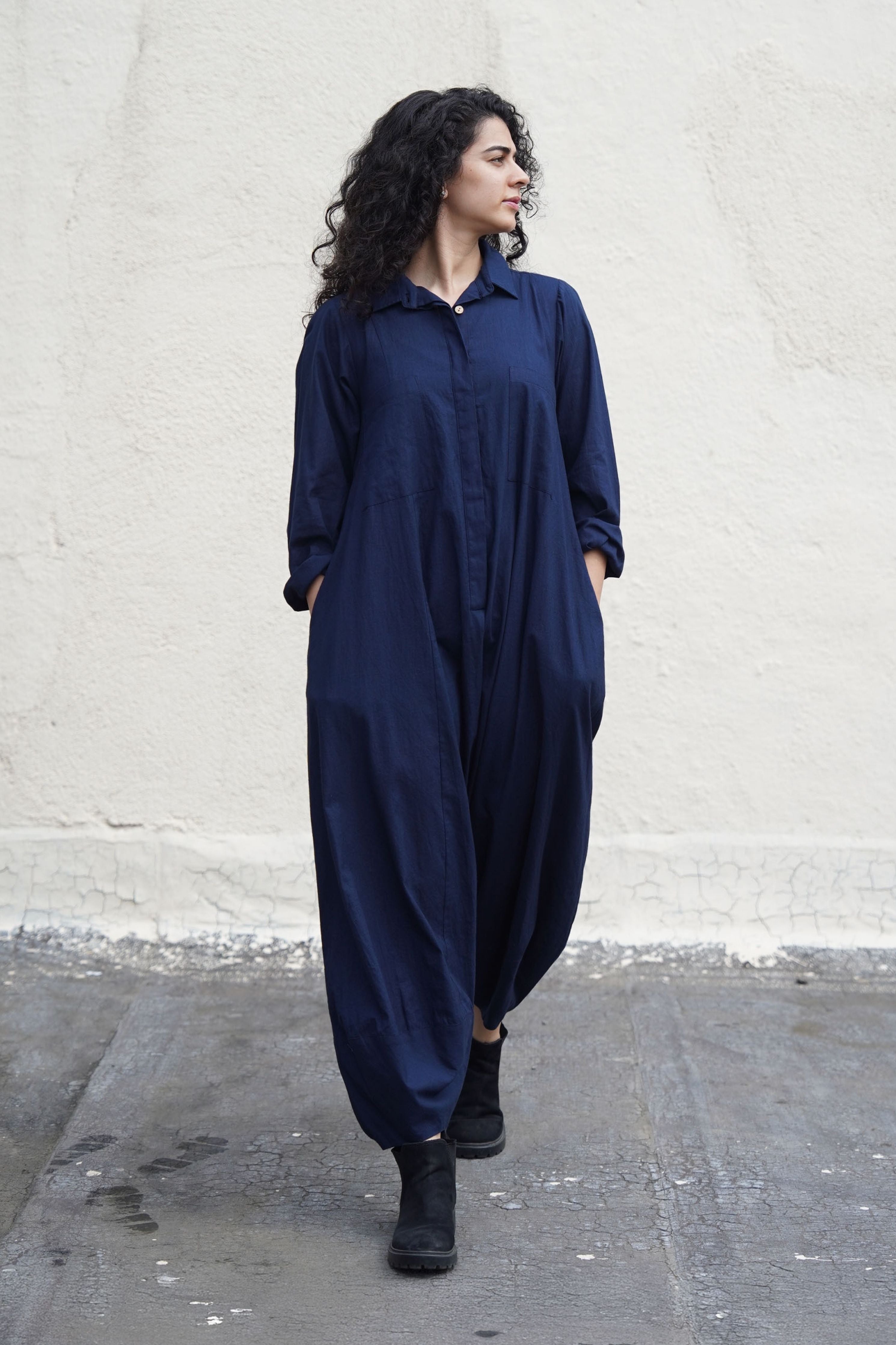 Blue Collar Sleeve Suga Jumpsuit