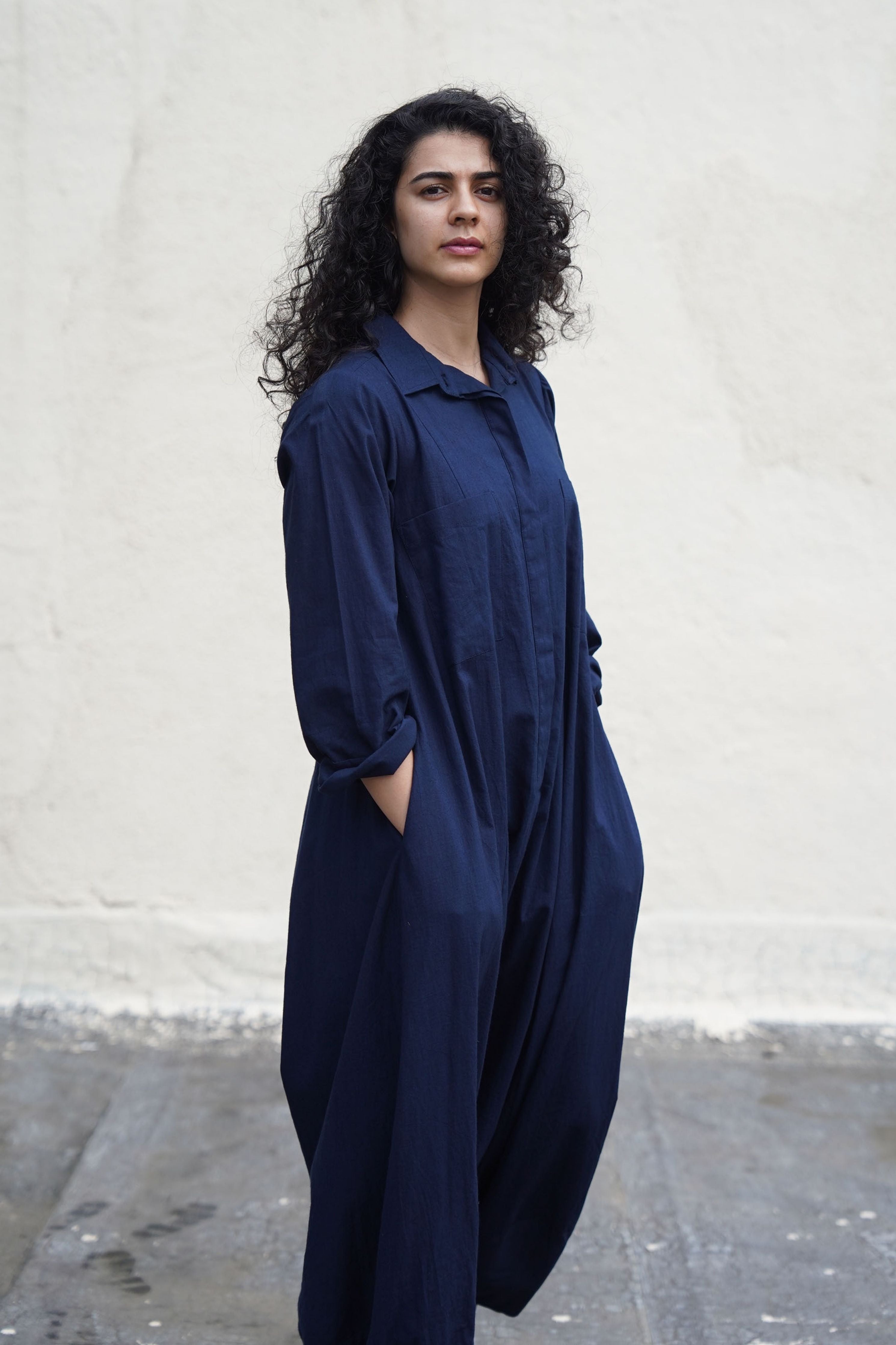 Blue Collar Sleeve Suga Jumpsuit