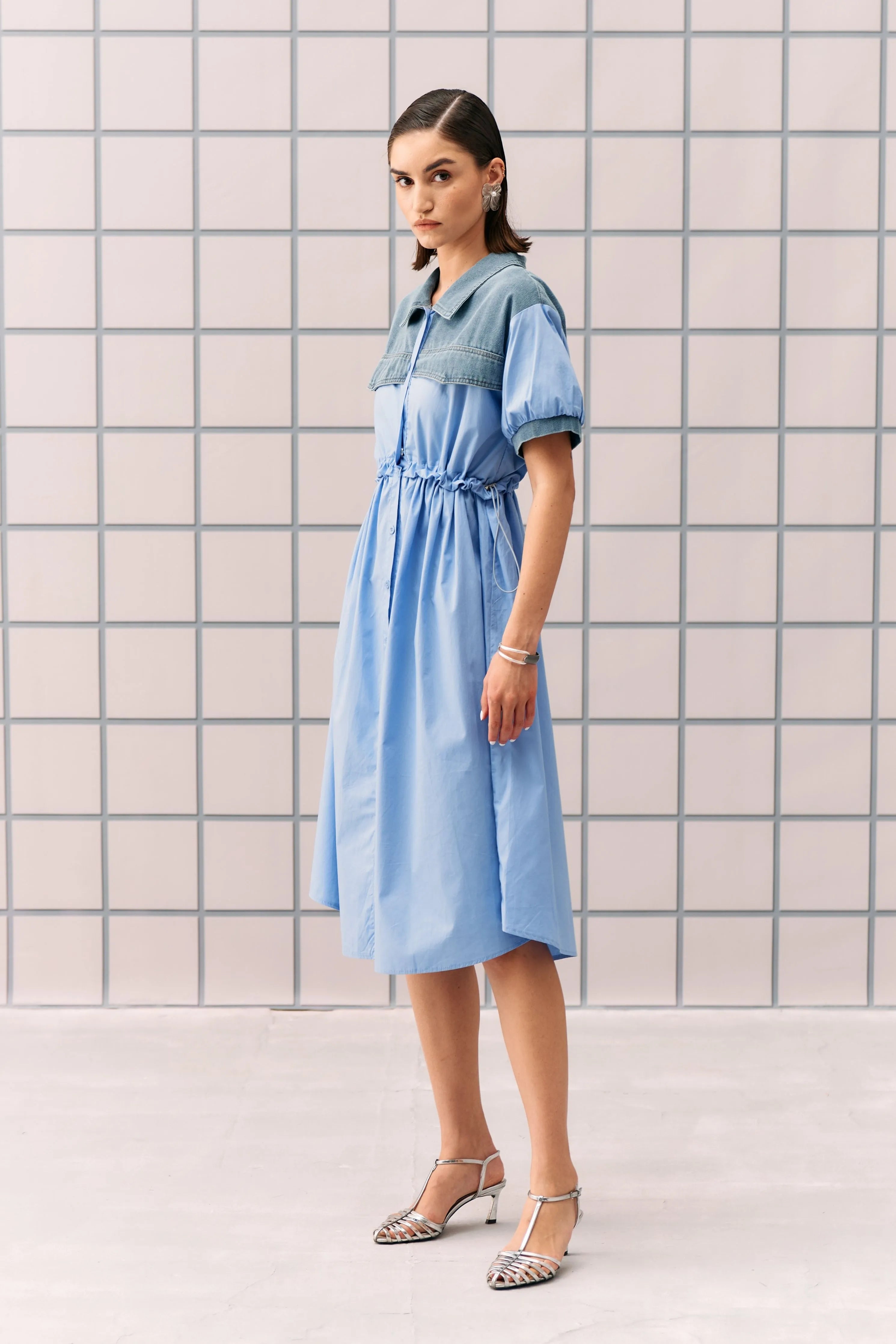 Powder Blue Coron Dress