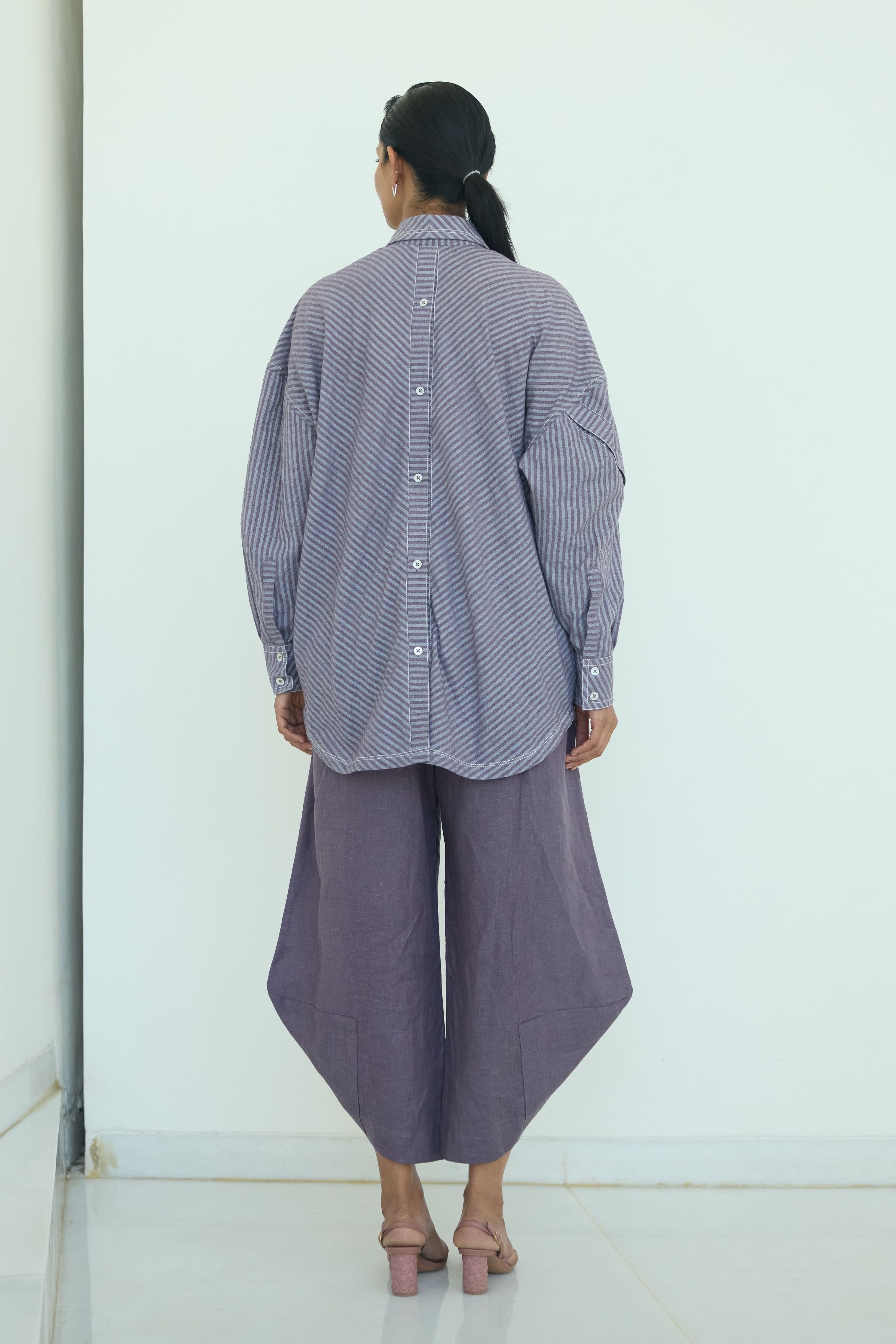Purple Kelly Bias Back Button Shirt
