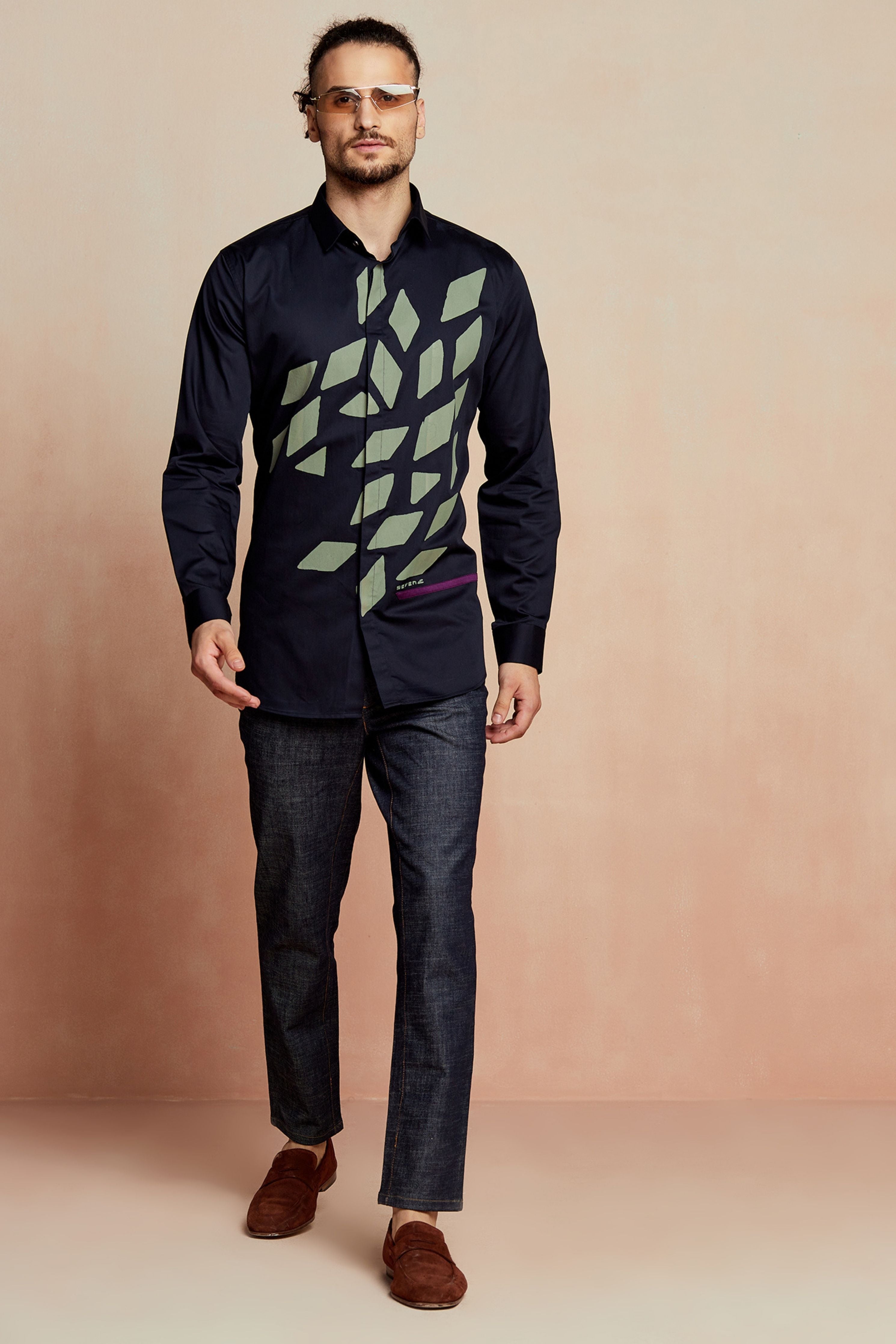 Cruising Navy Printed