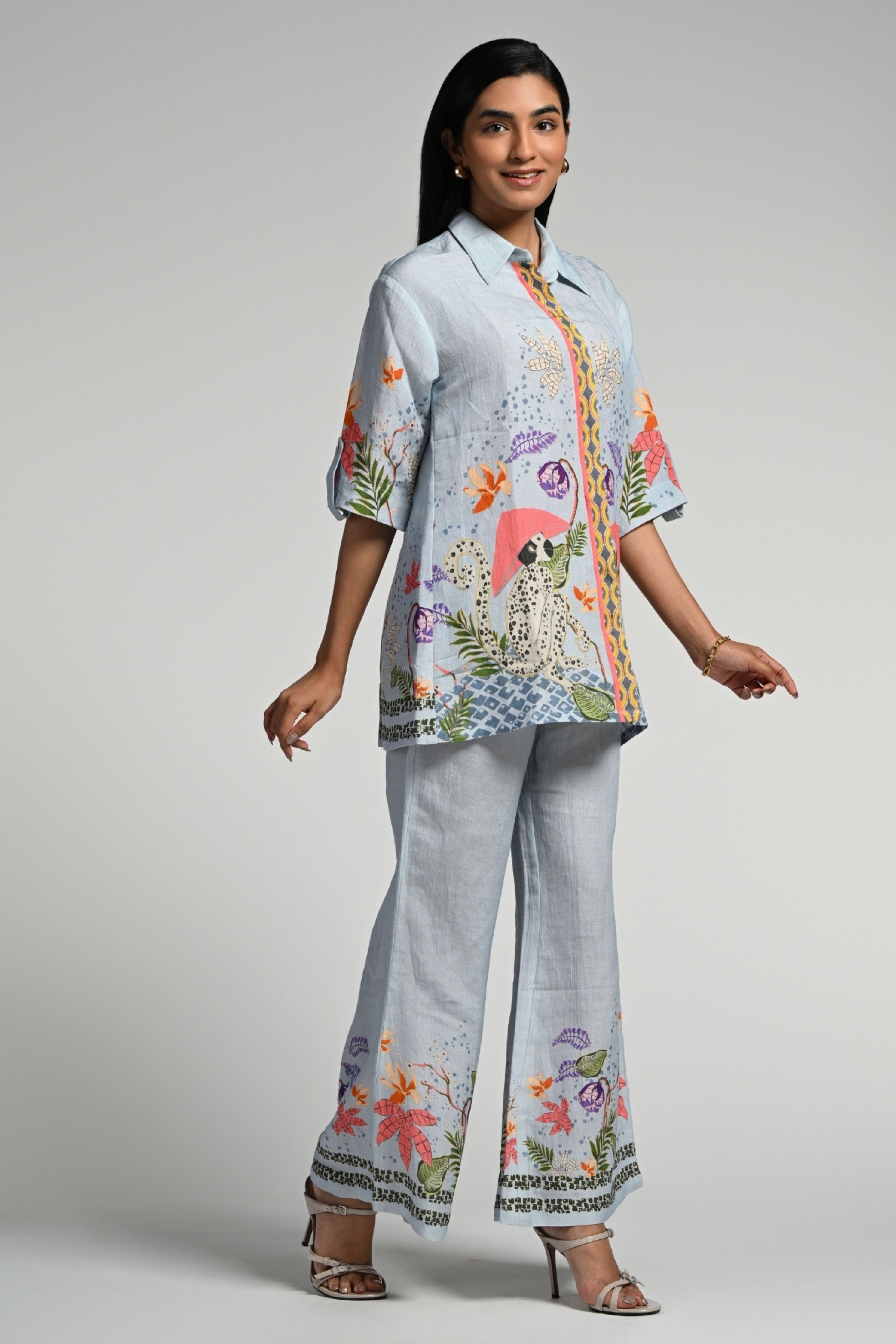 Monkey Pop Linen Coord Set
