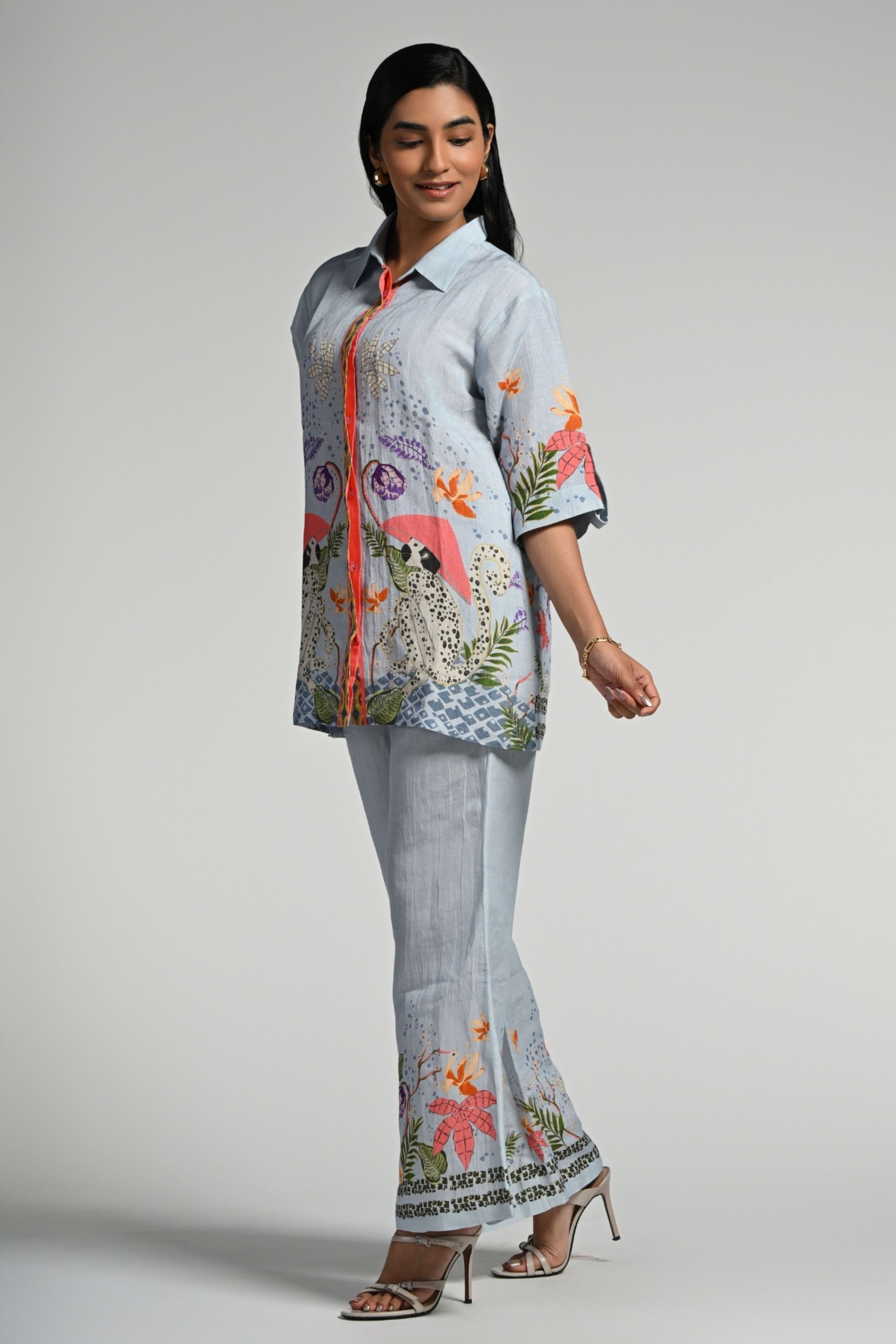 Monkey Pop Linen Coord Set