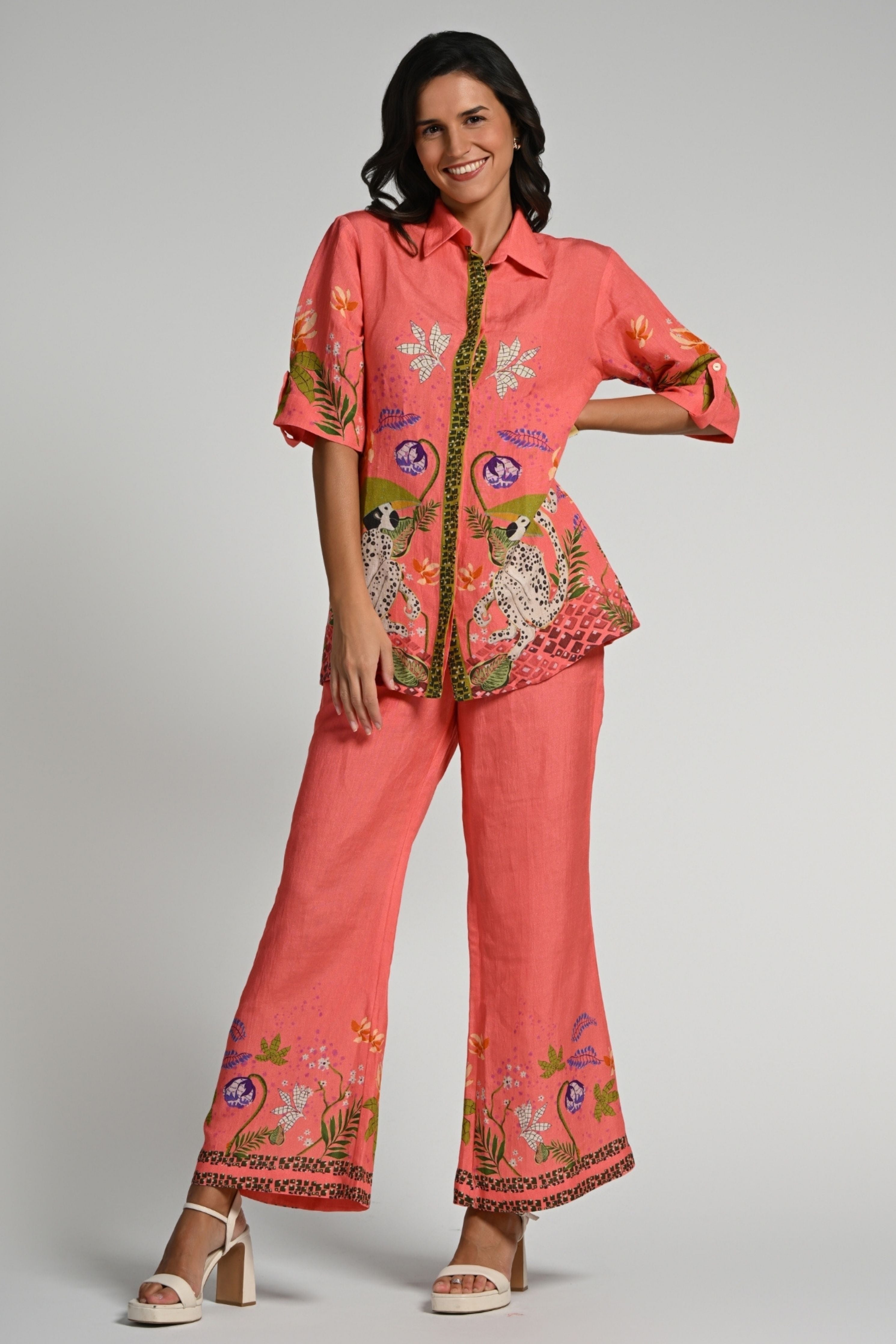 Monkey Pop Linen Coord Set