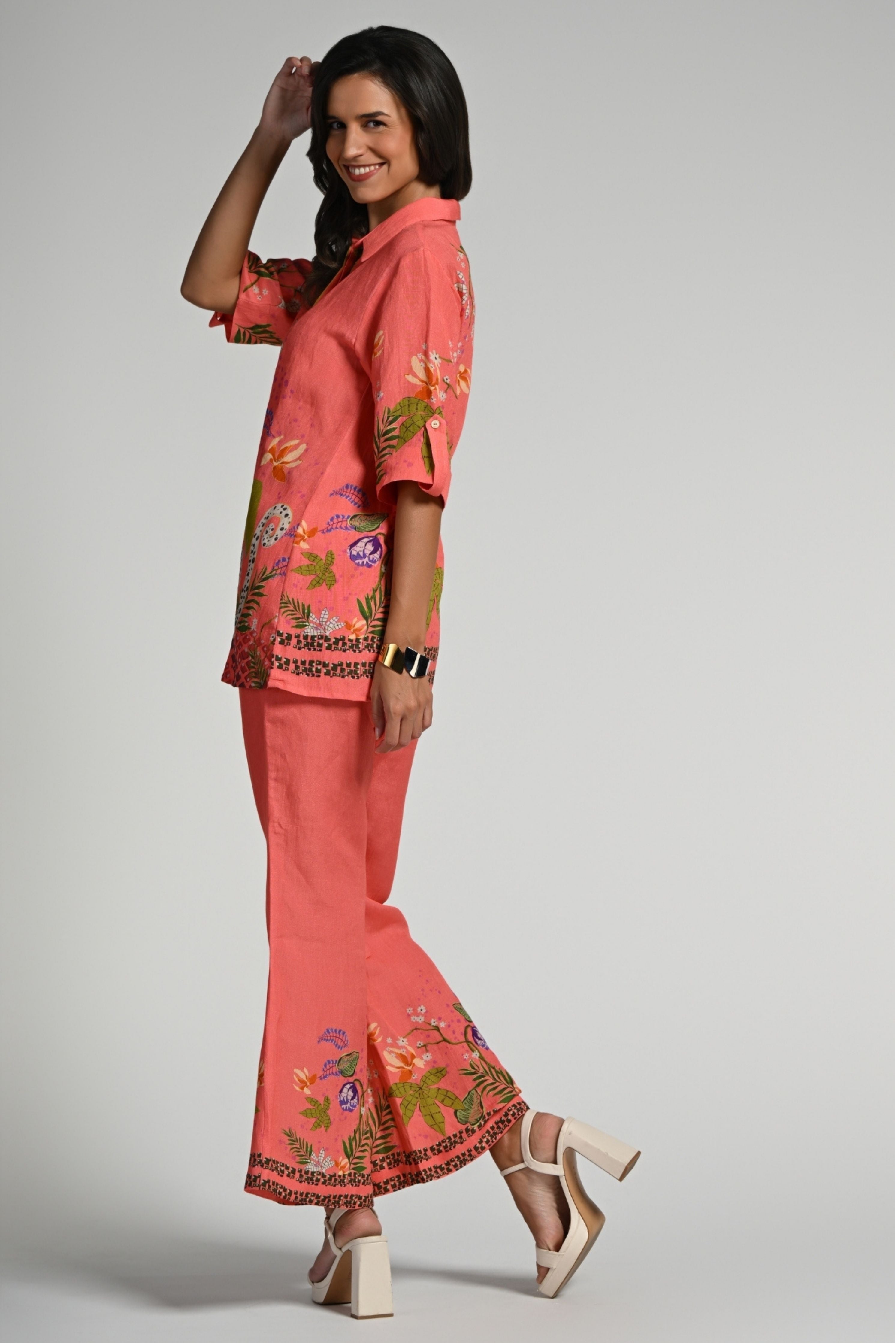 Monkey Pop Linen Coord Set