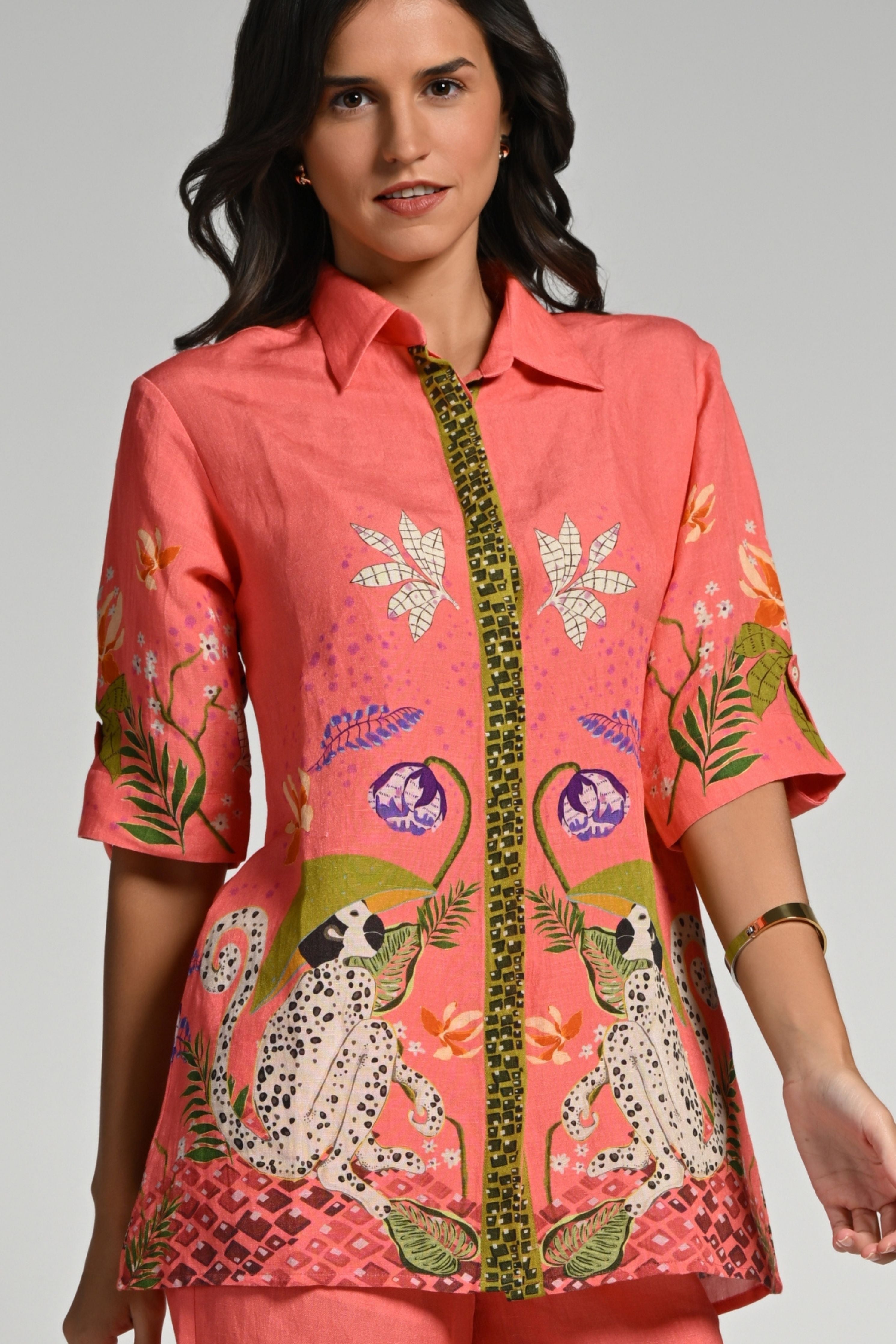 Monkey Pop Linen Coord Set