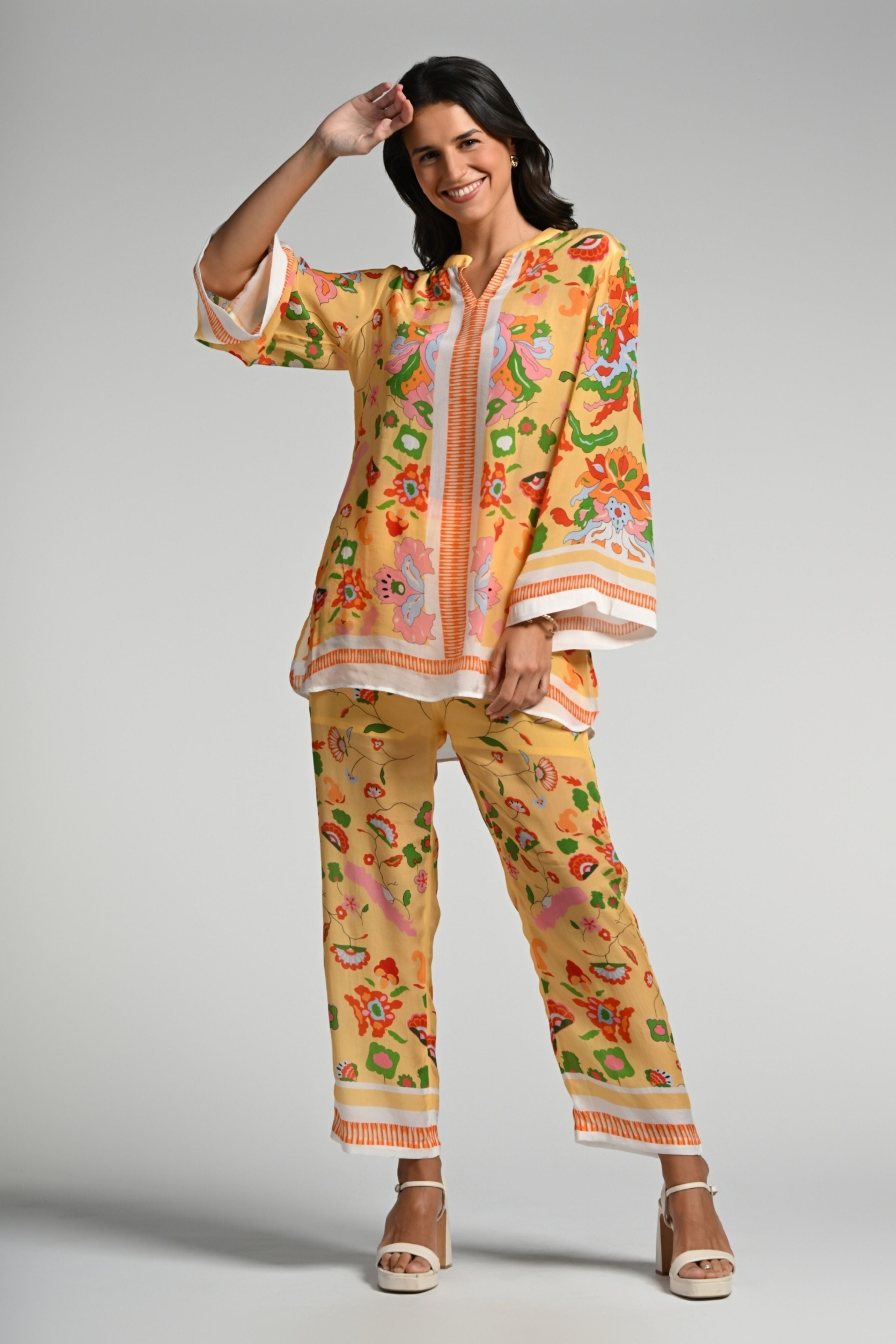 Floral Utopia Tunic Set