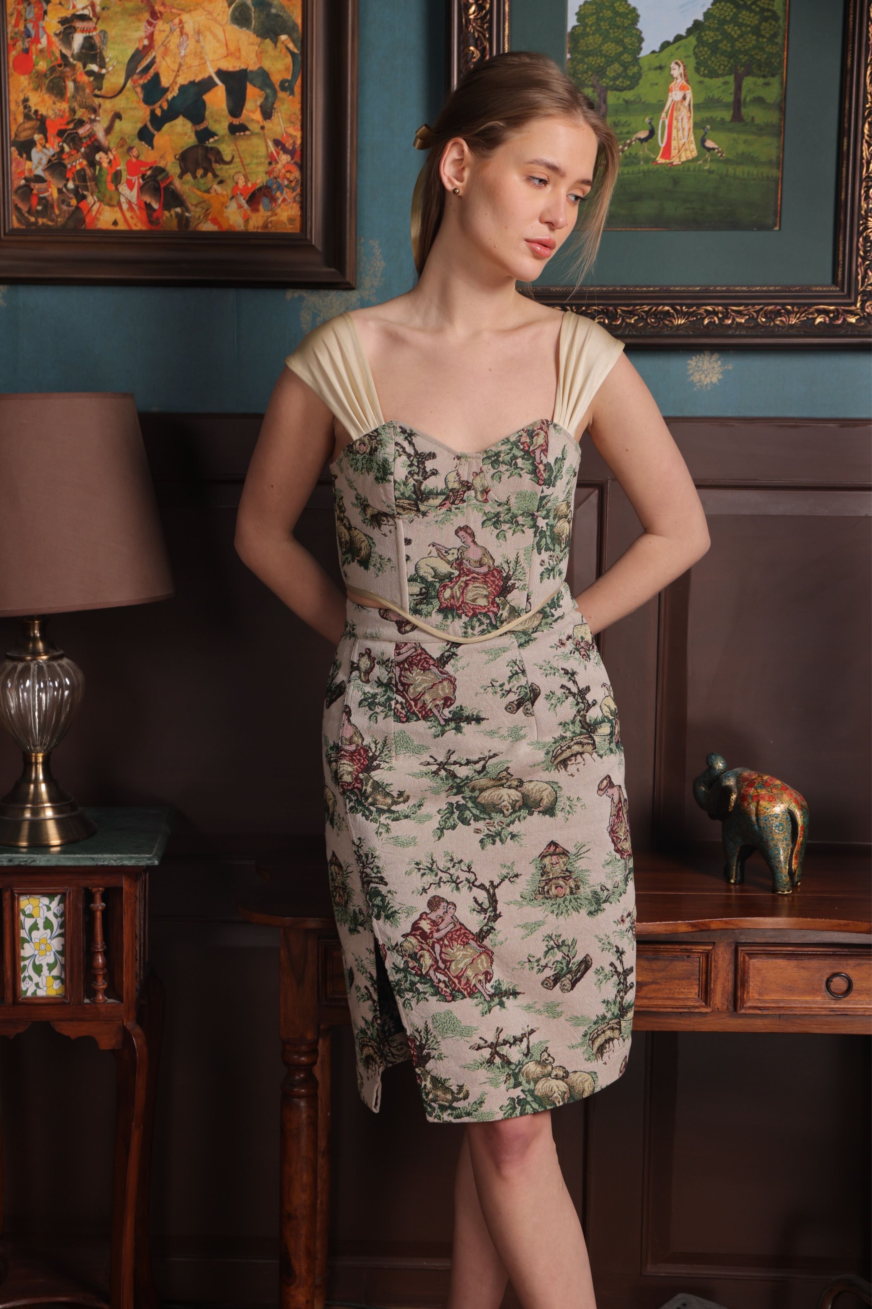 Ecru Etch Skirt Set