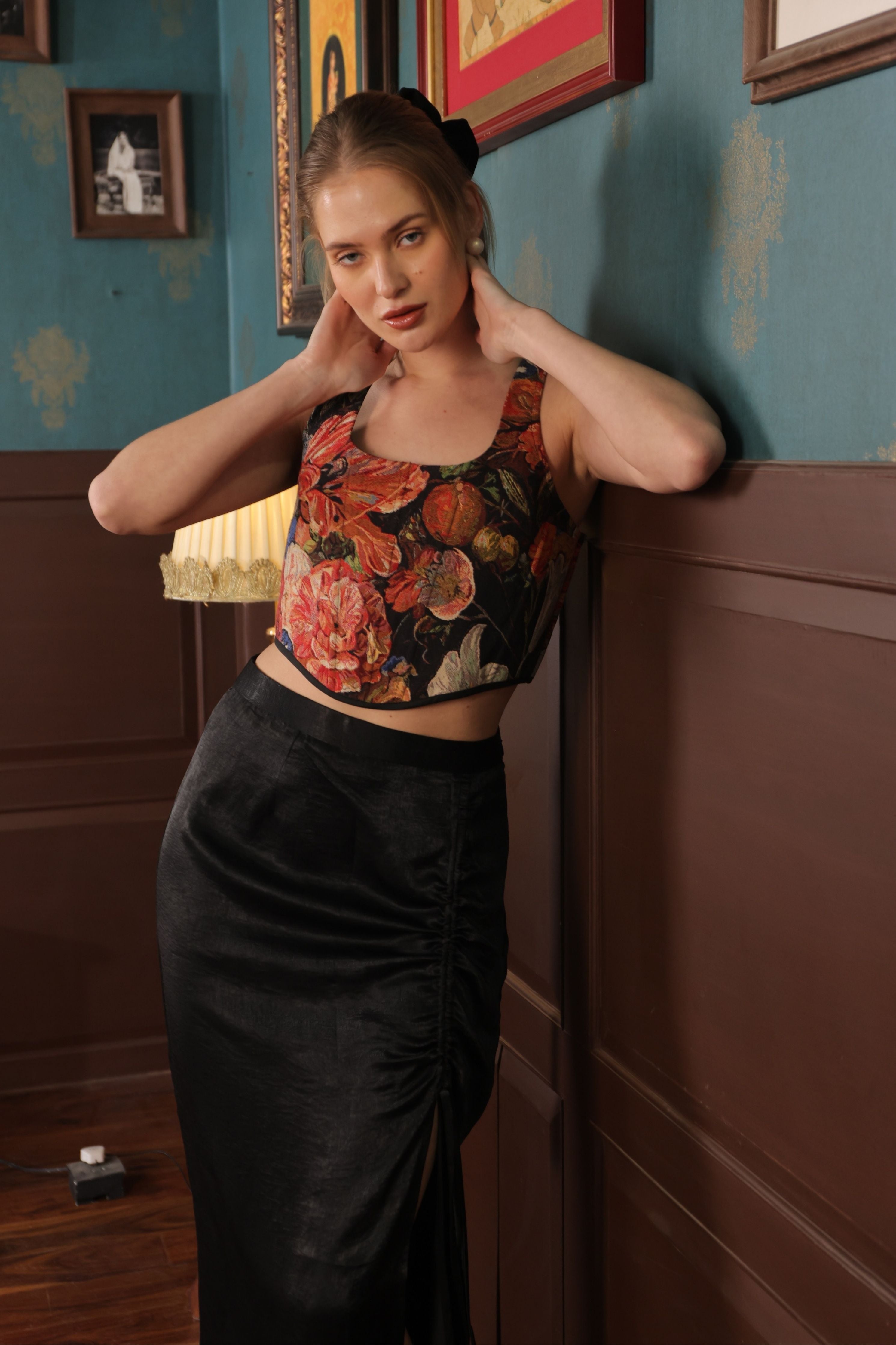 Luxe Noir Skirt Set