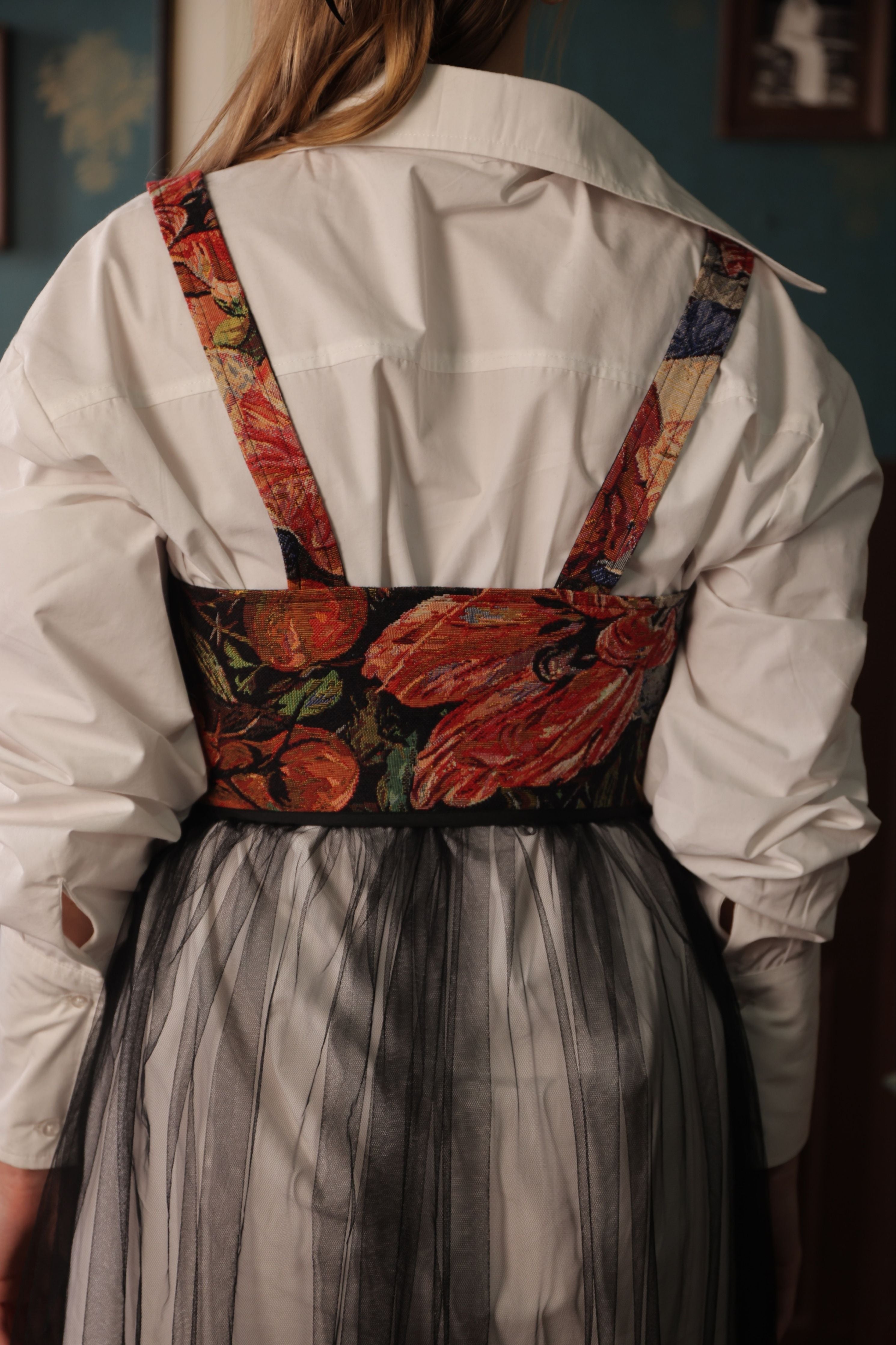 Dark Petal Skirt Set