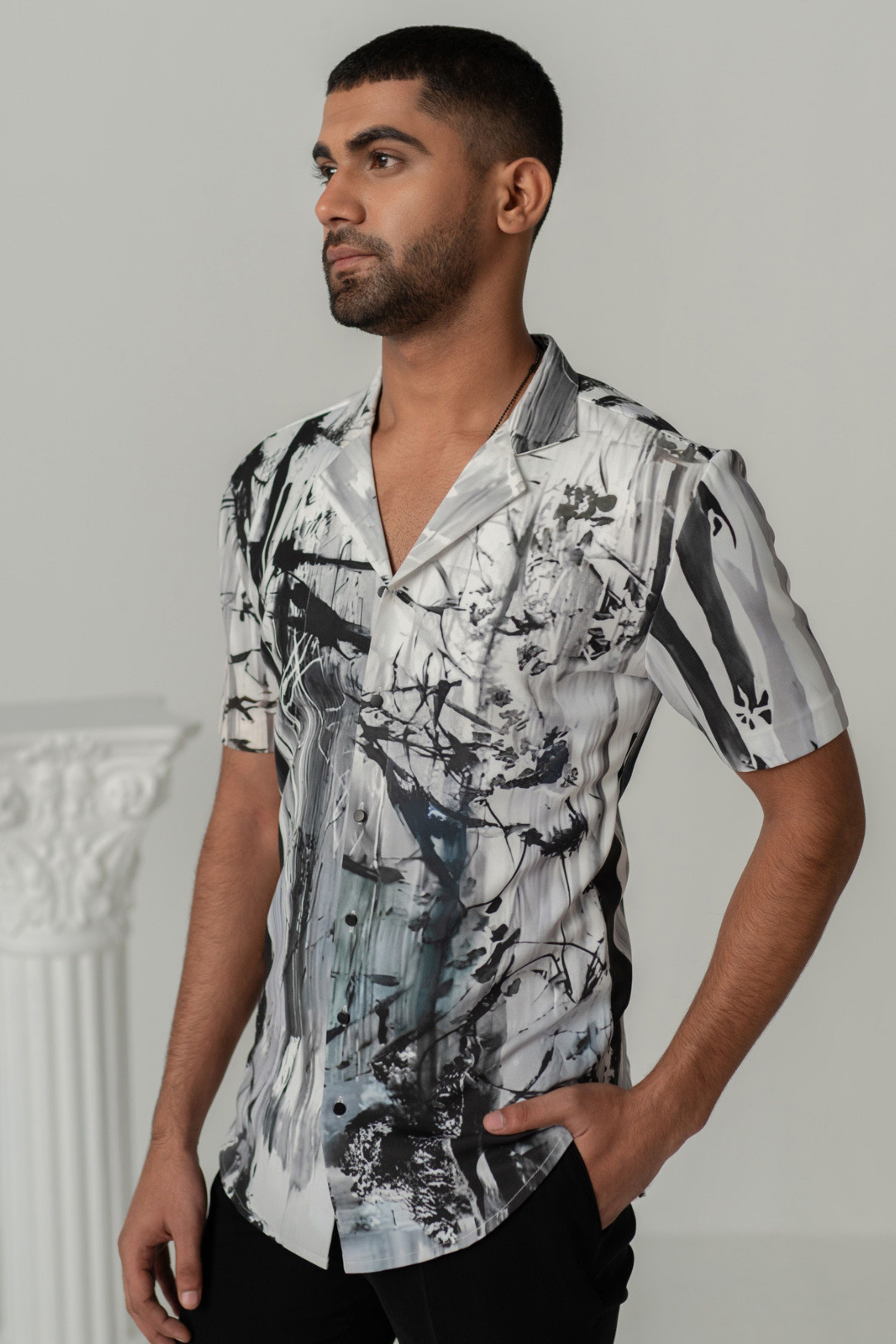Charcoal Bloom Shirt