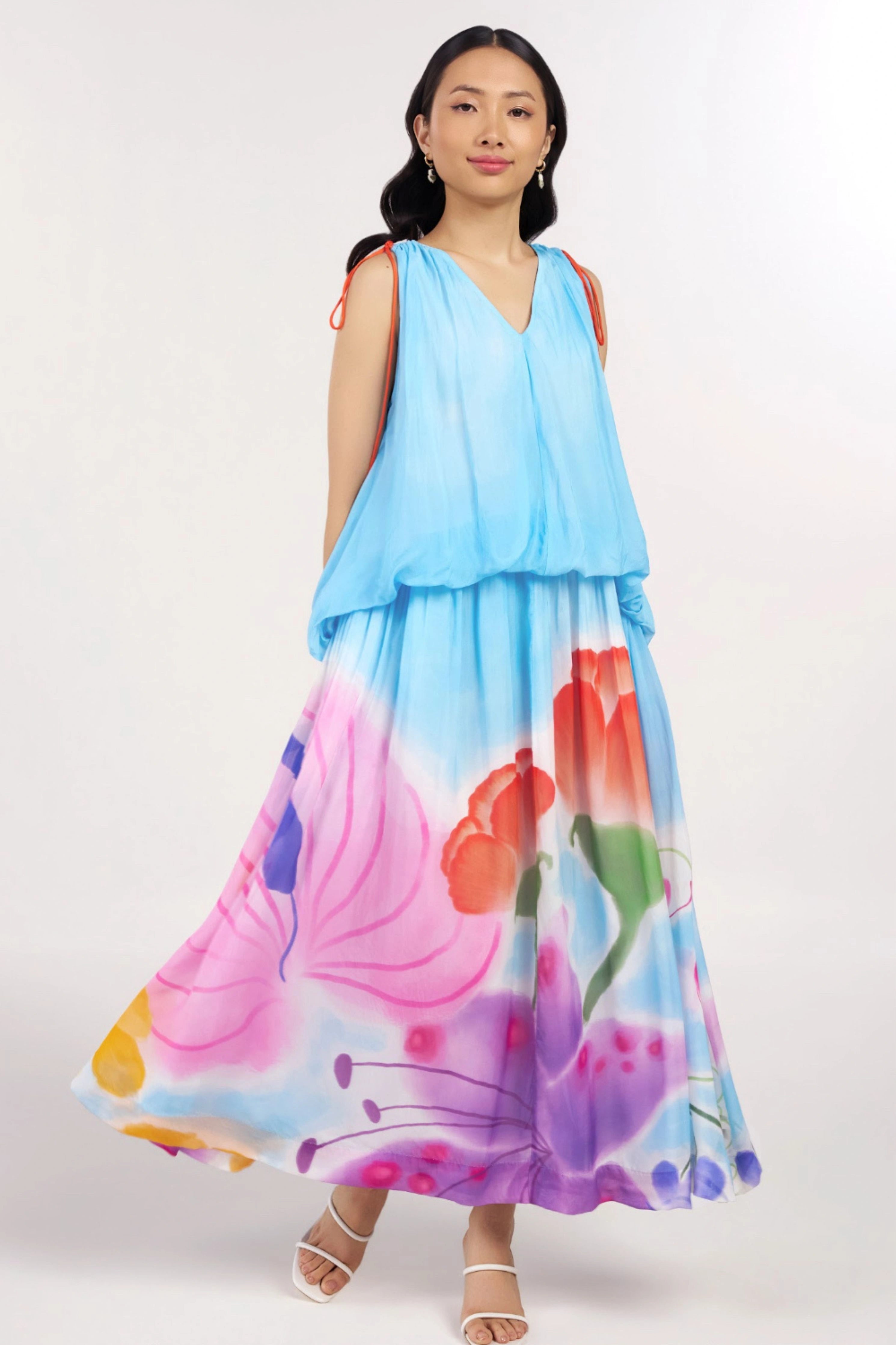 Blue Bibble Maxi Dress