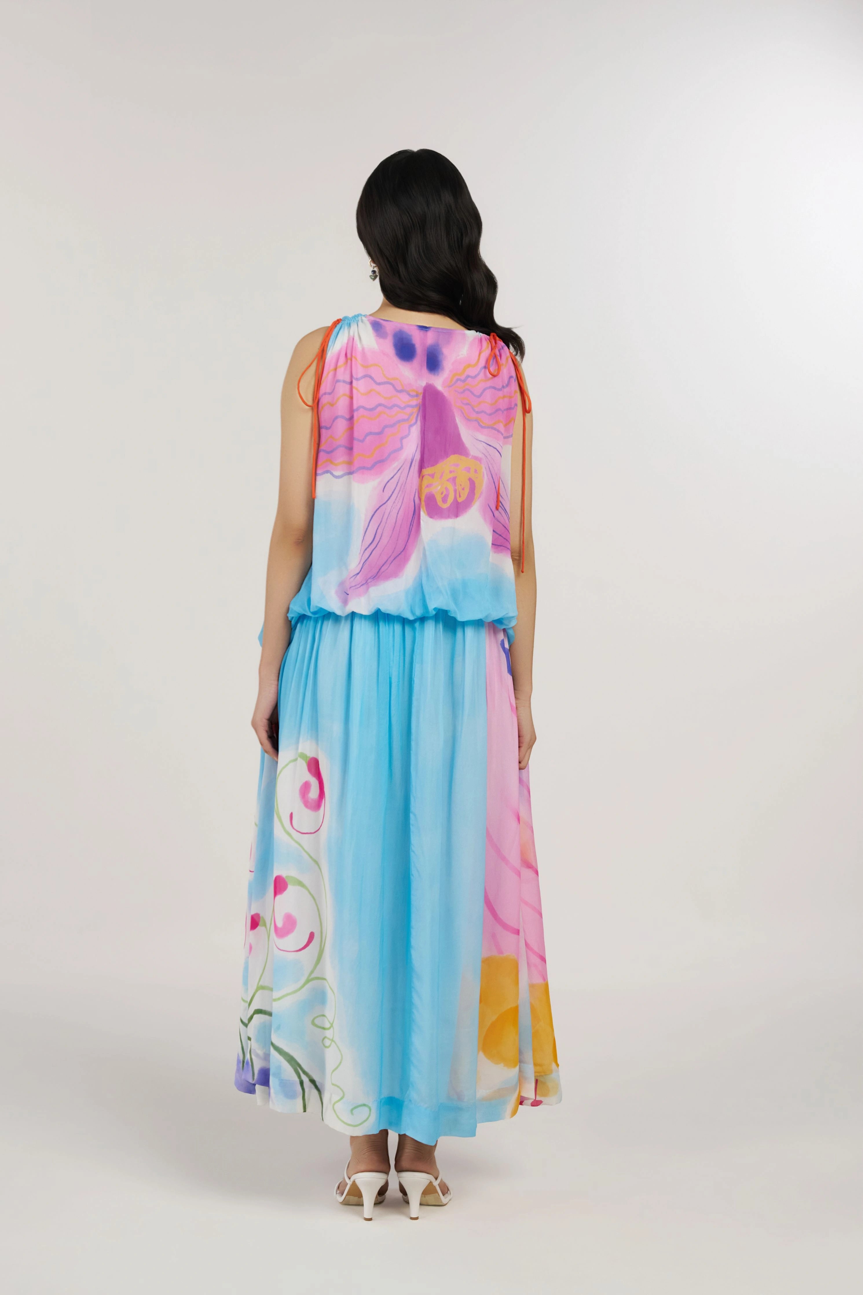 Blue Bibble Maxi Dress
