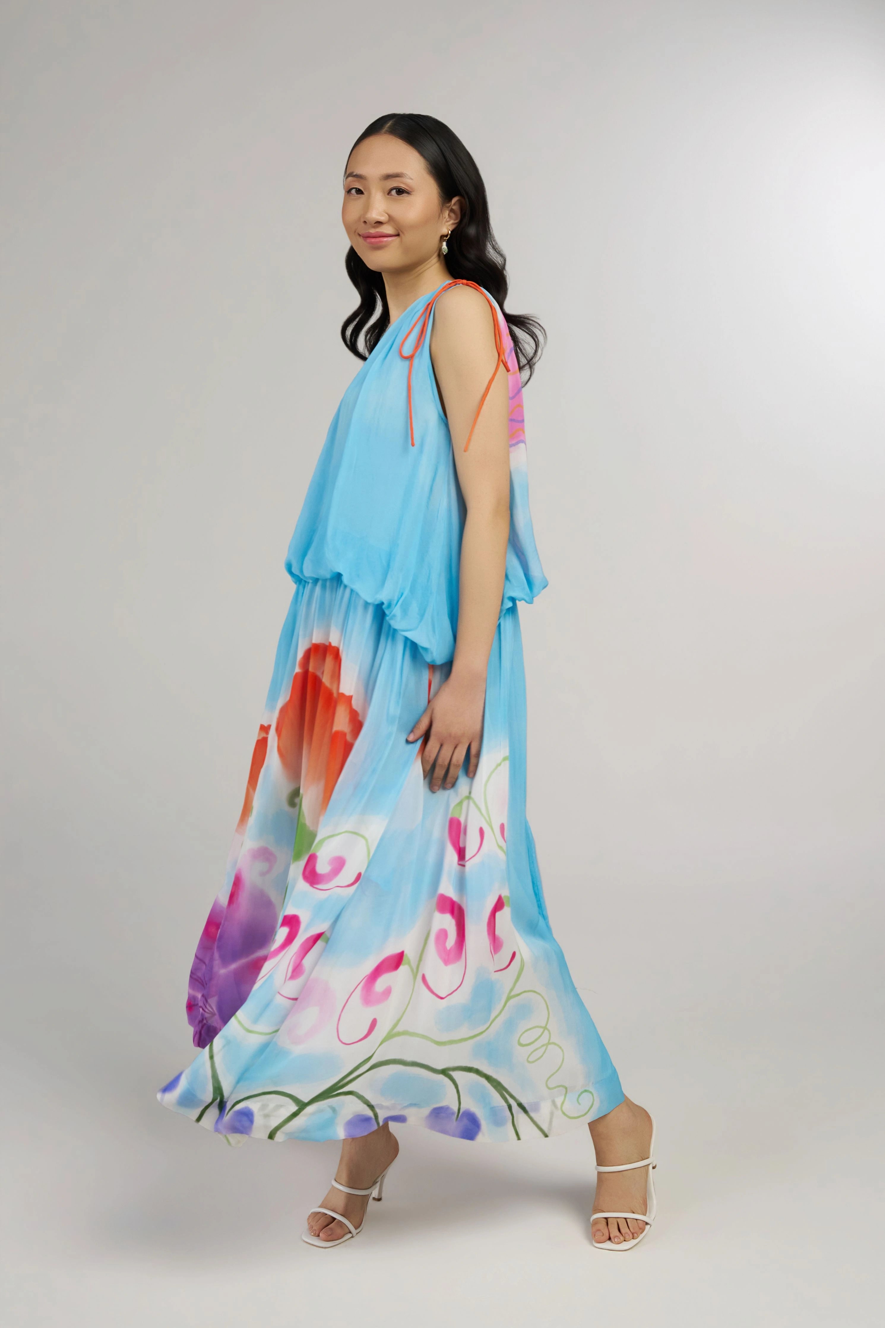 Blue Bibble Maxi Dress