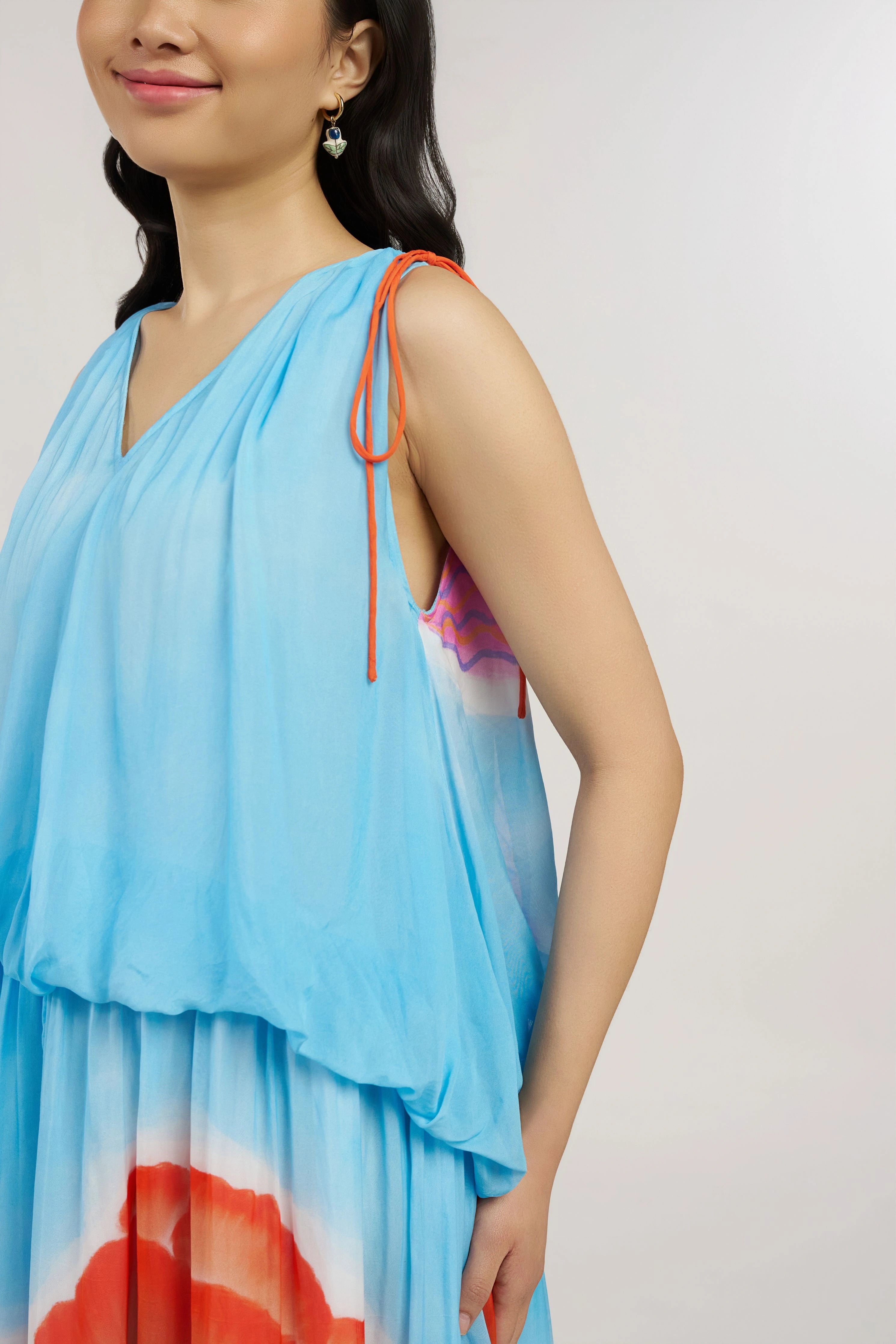 Blue Bibble Maxi Dress