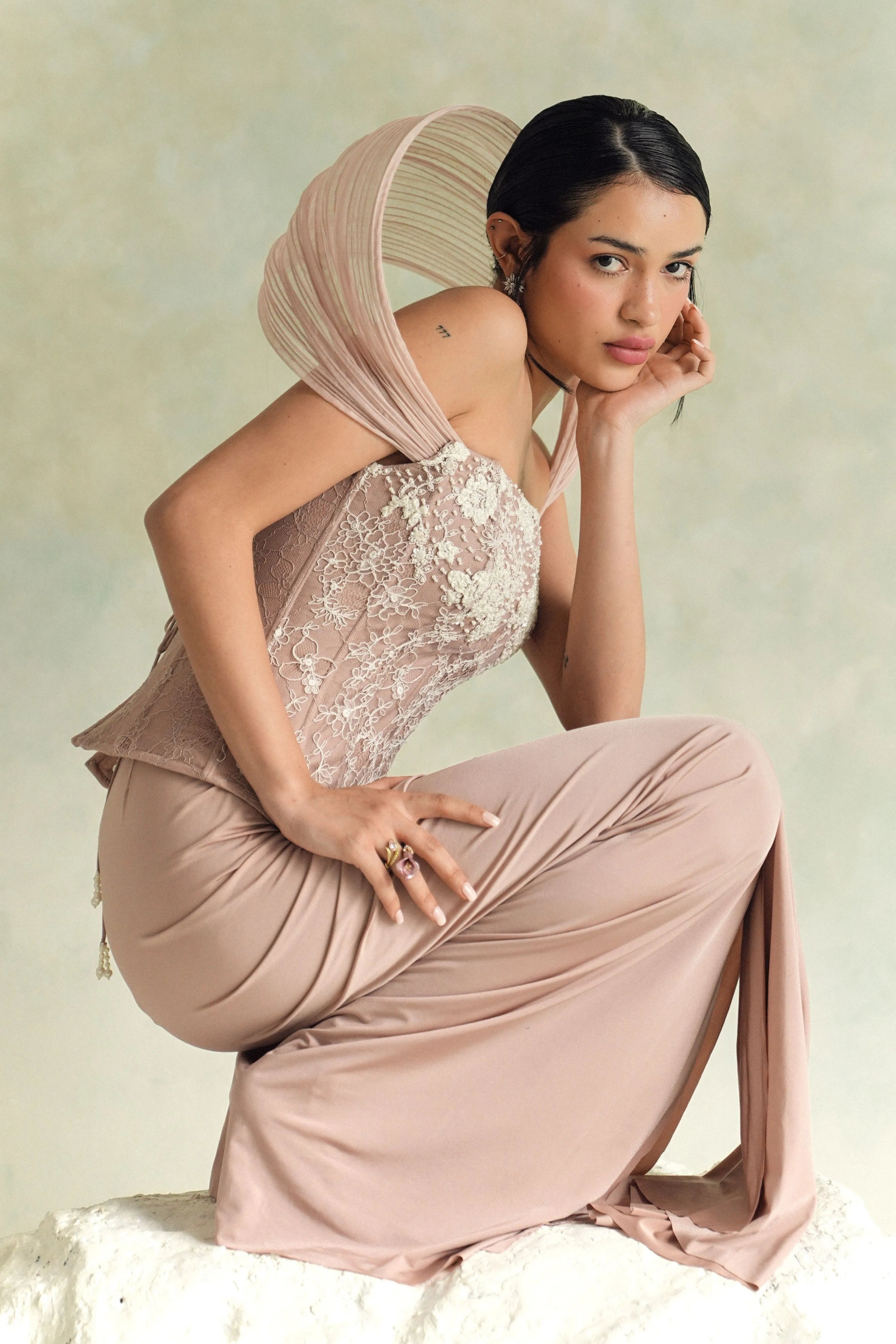 Chianti Draped Saree Set