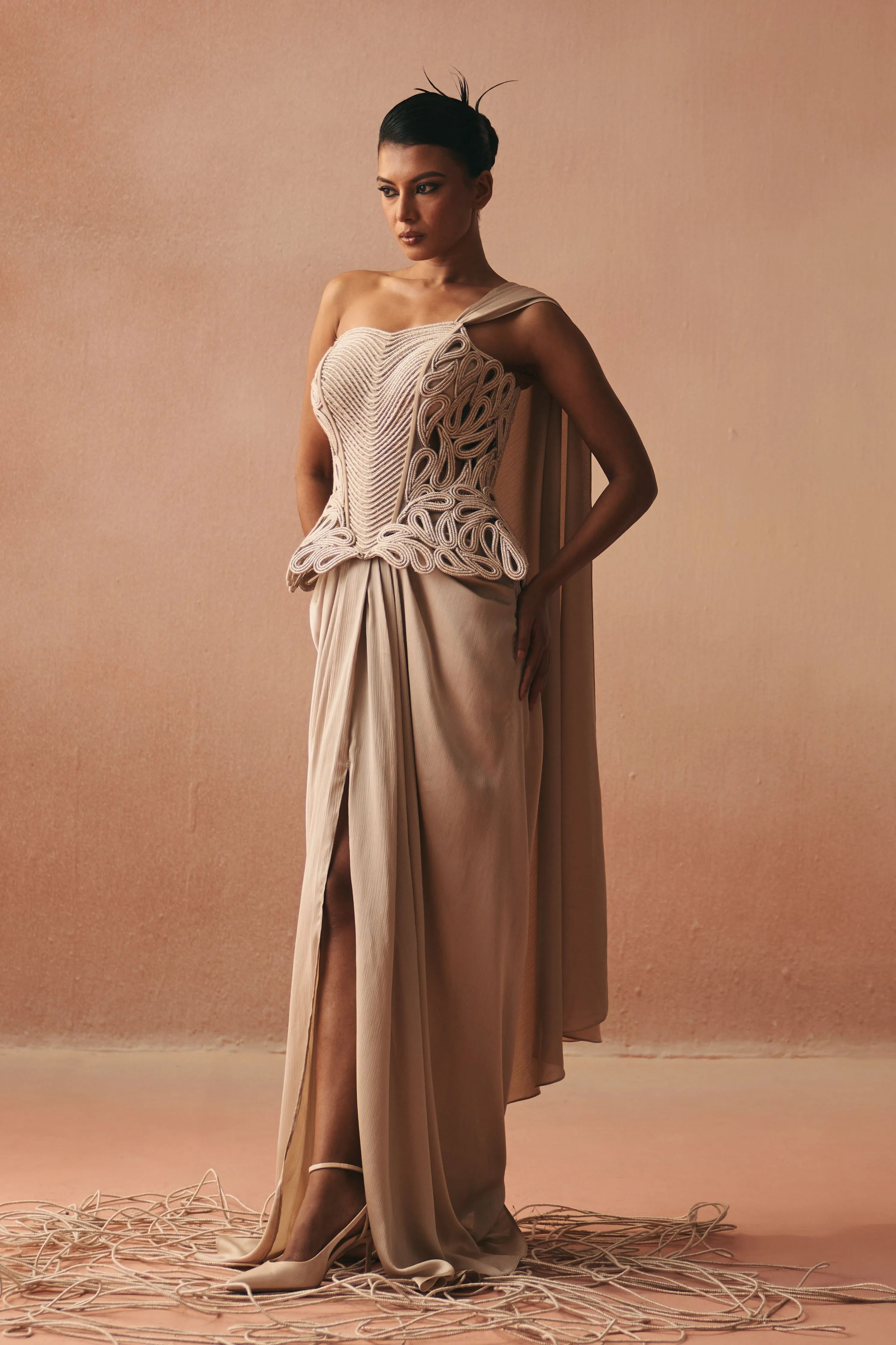 Karov Peplum Skirt Set