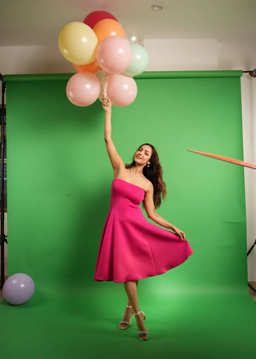 Malaika Arora in Fuchsia Dress