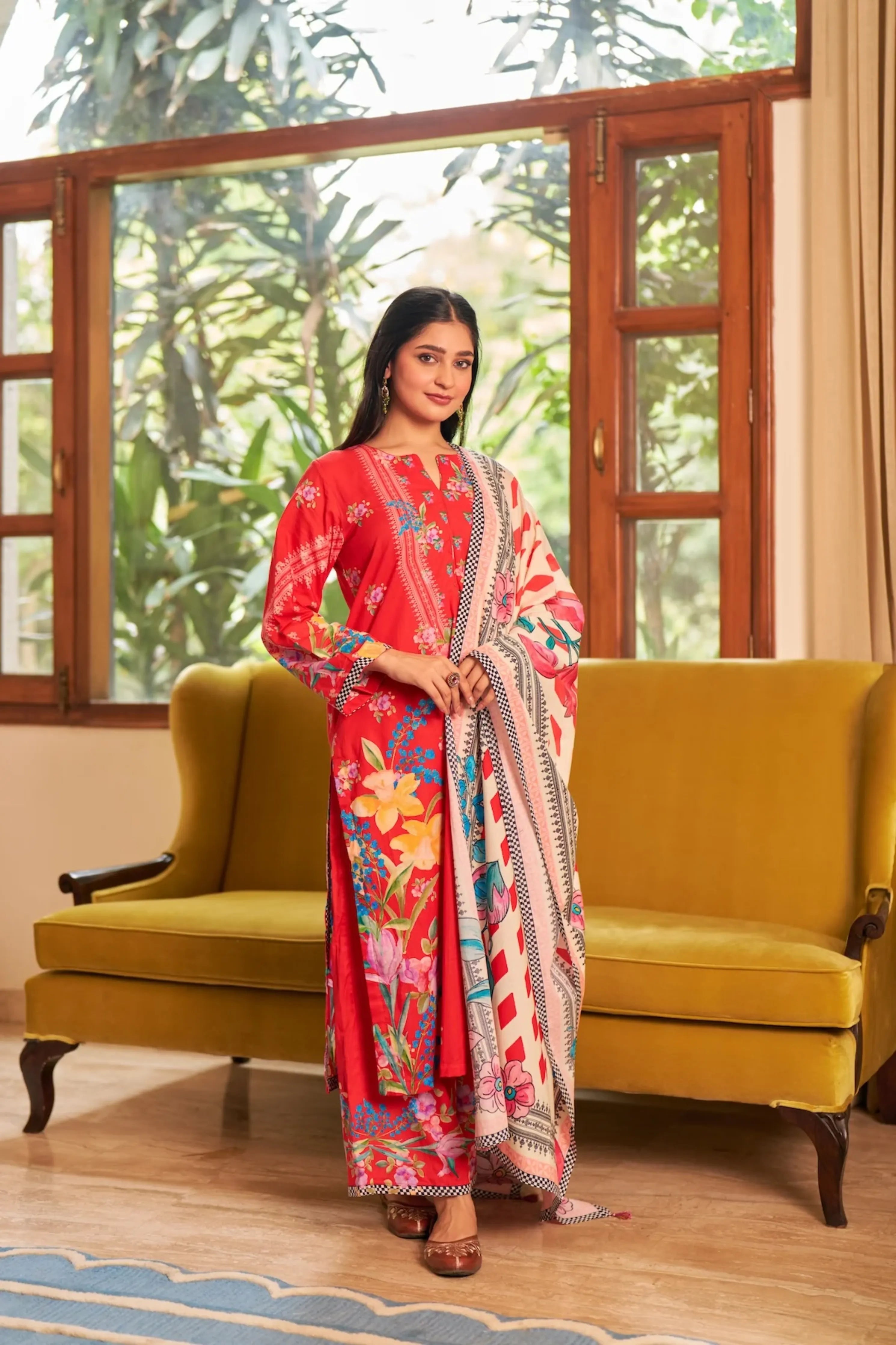 Dhwani Red Kurta Set
