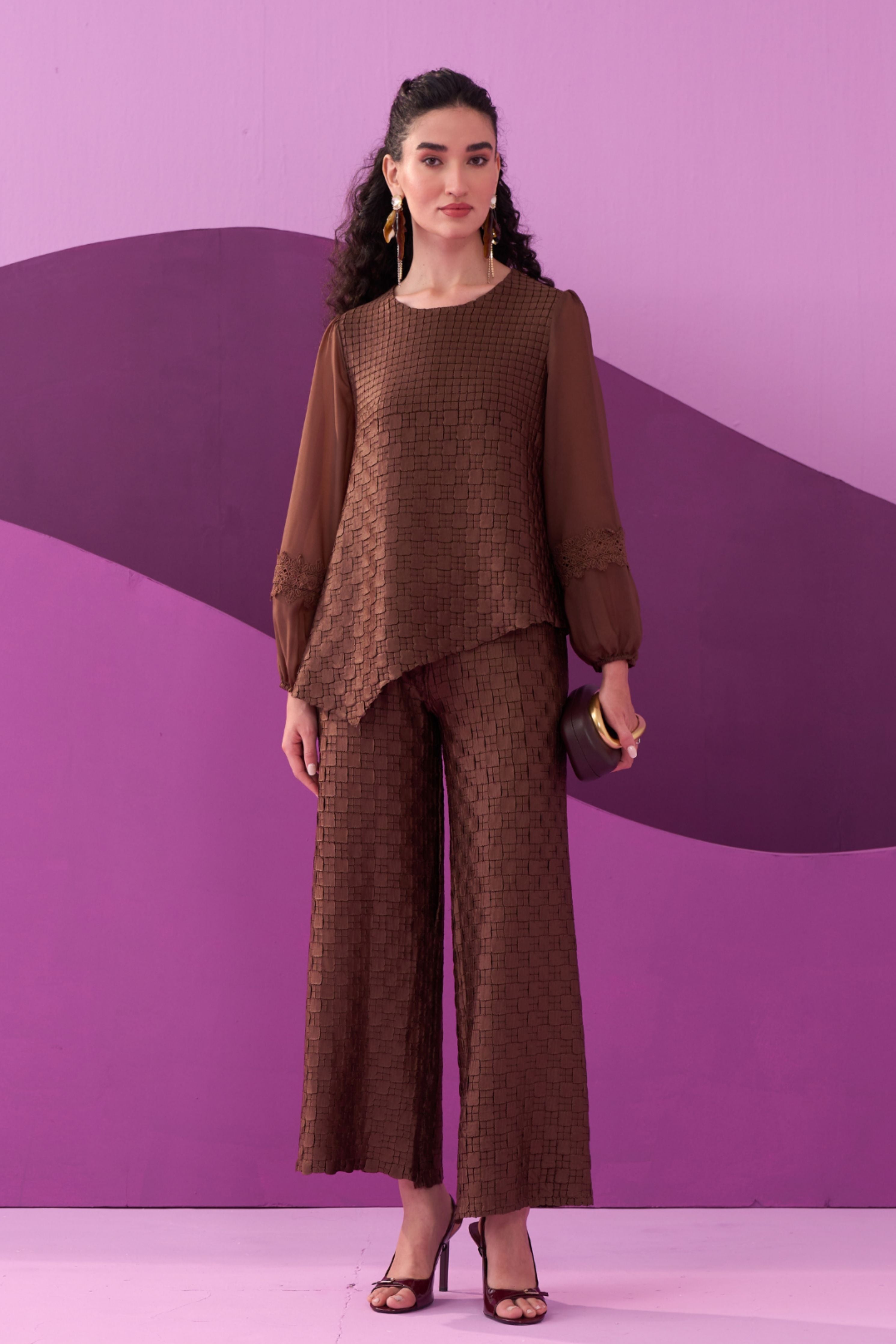 Dark Brown Alexa Co-Ord Set