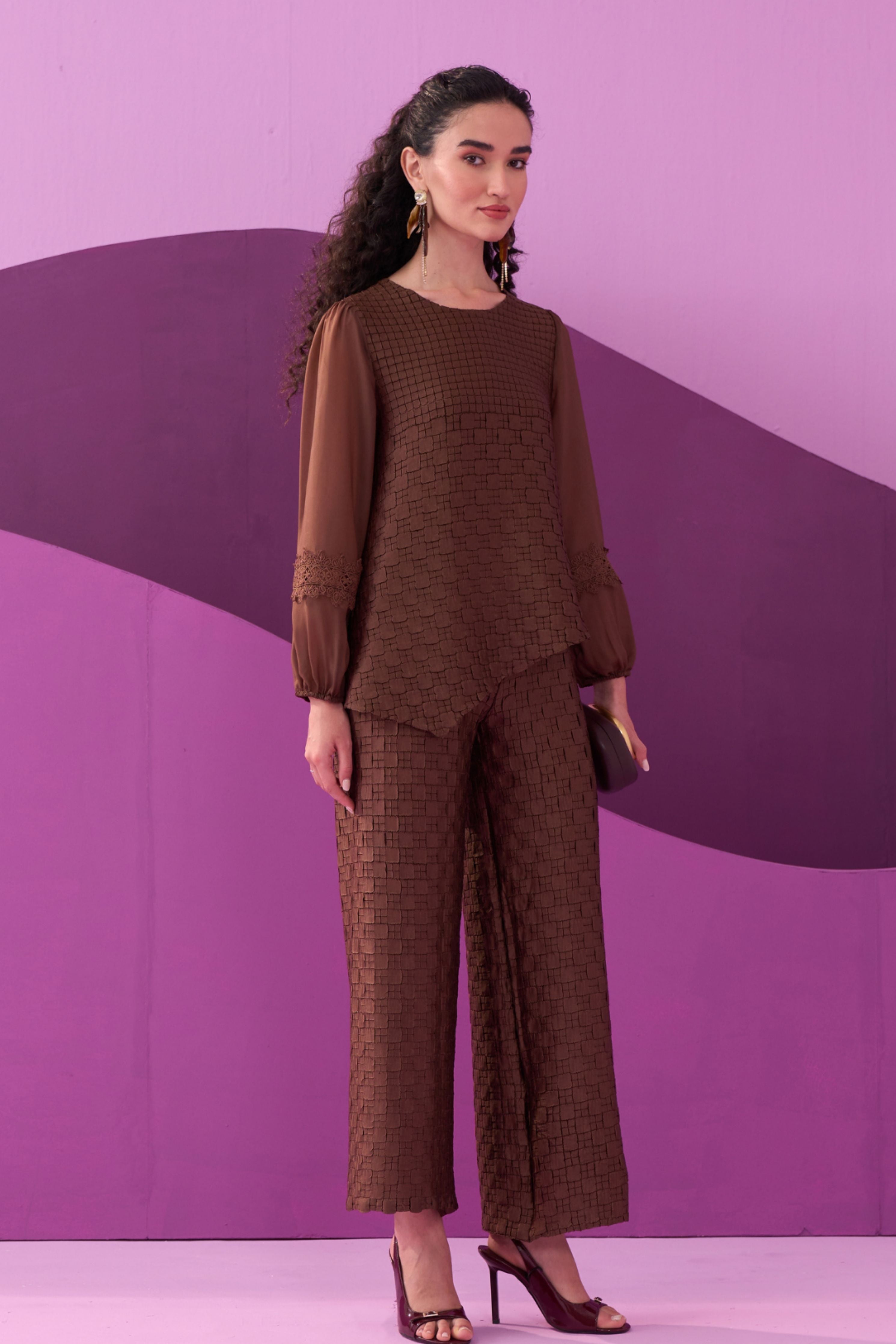 Dark Brown Alexa Co-Ord Set