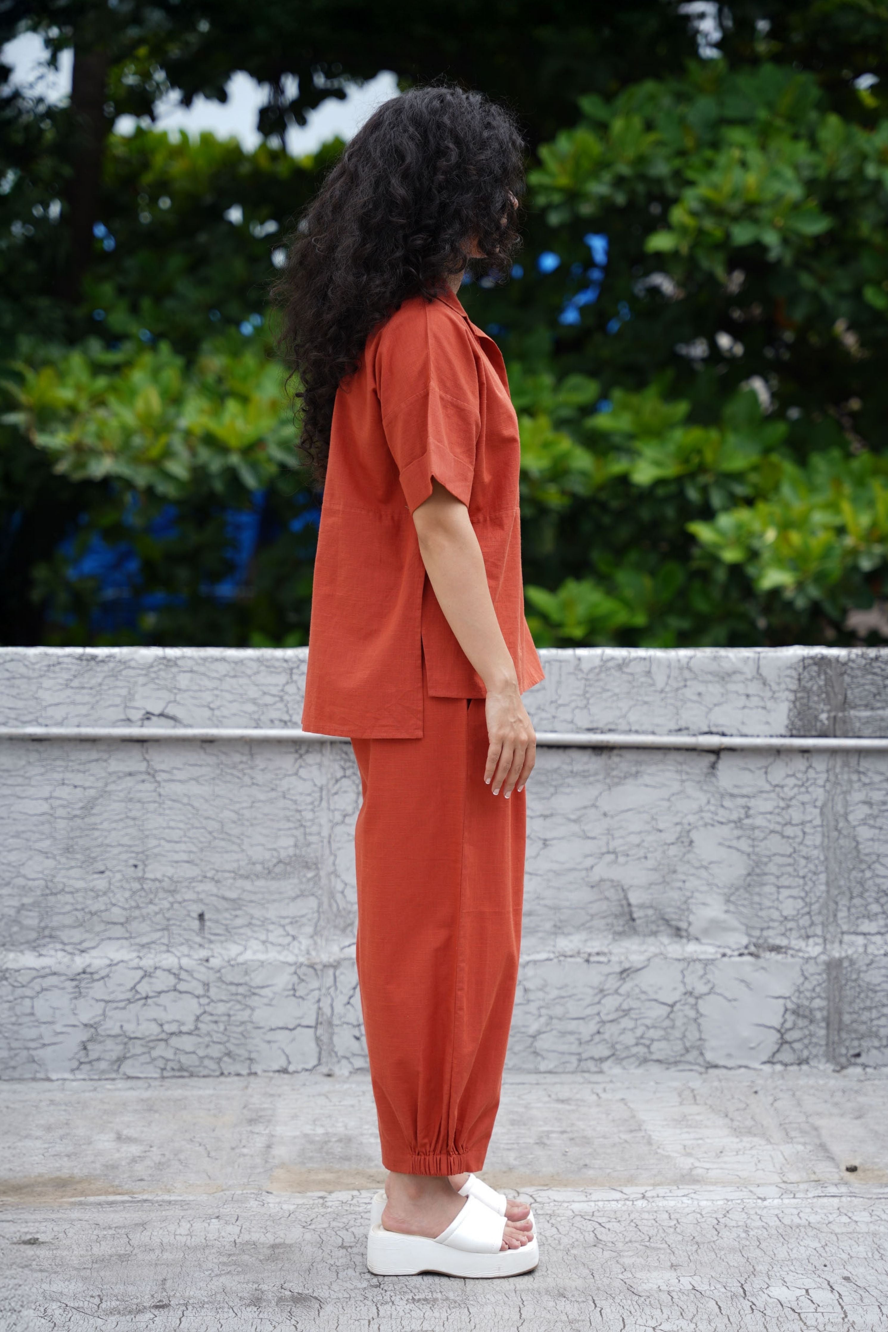 Rust Ekin Shirt & Hera Cotton Co-Ord Set
