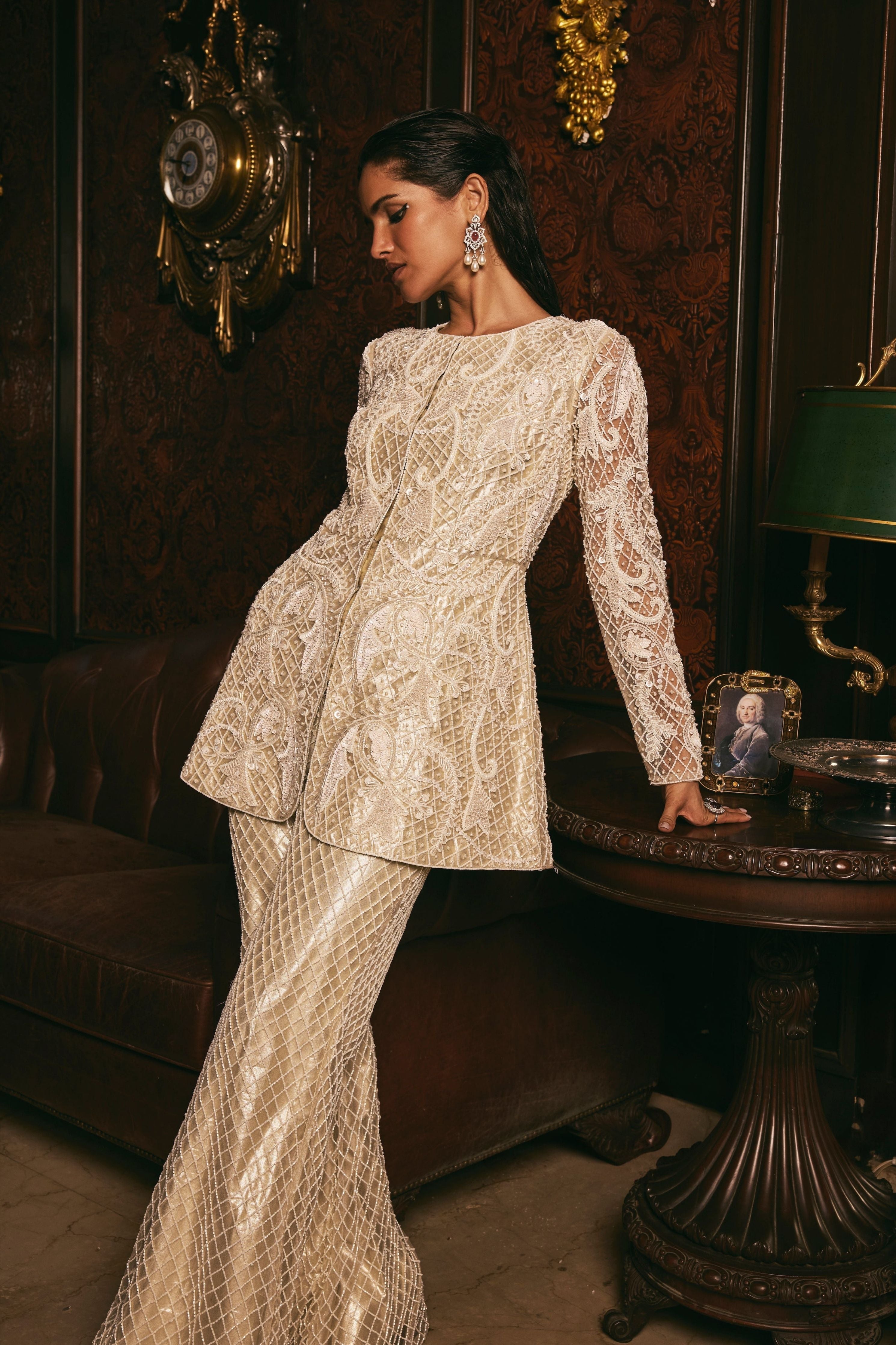 Aura Indo-Western Jacket Set