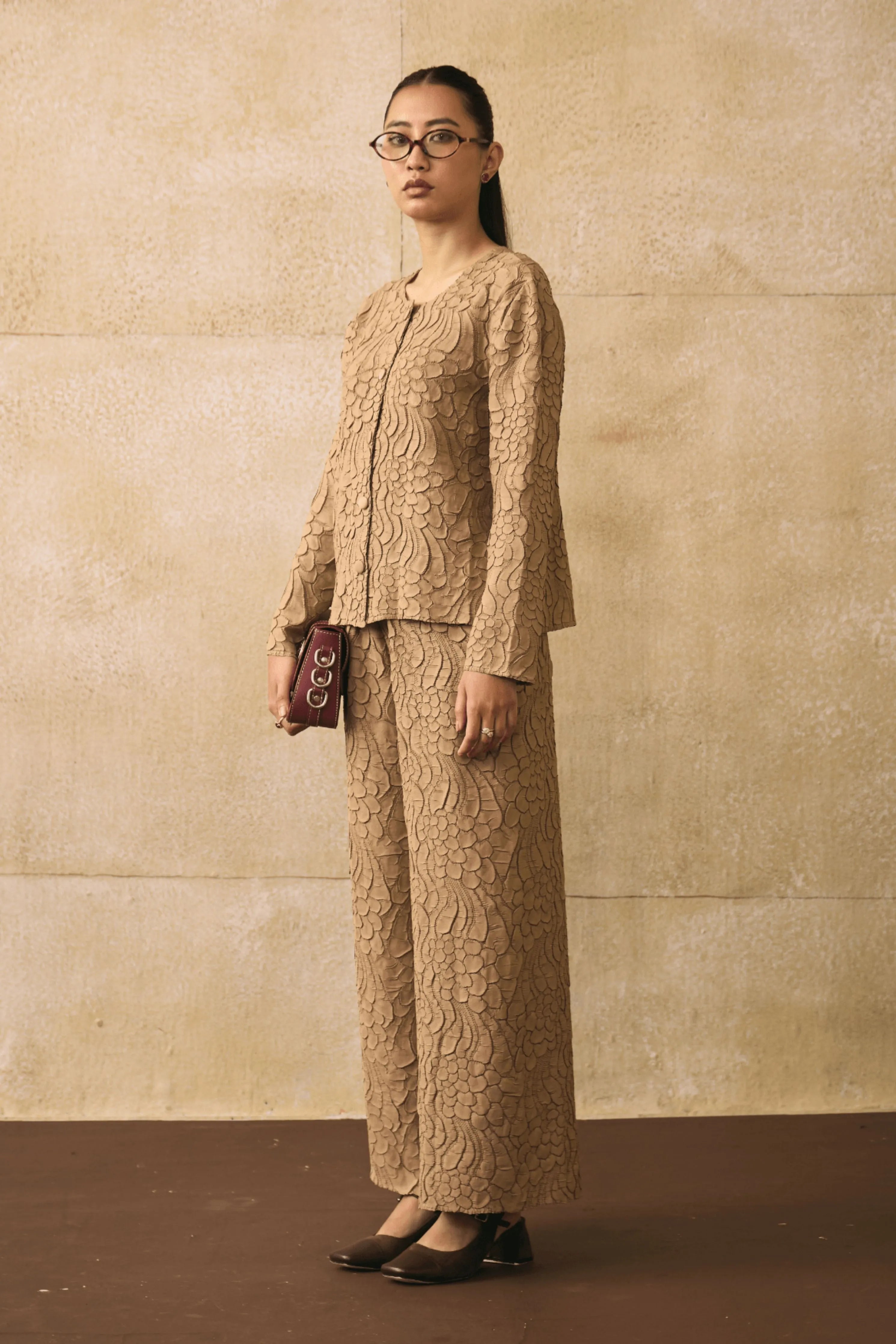 Beige Elnia Co-Ord  Set