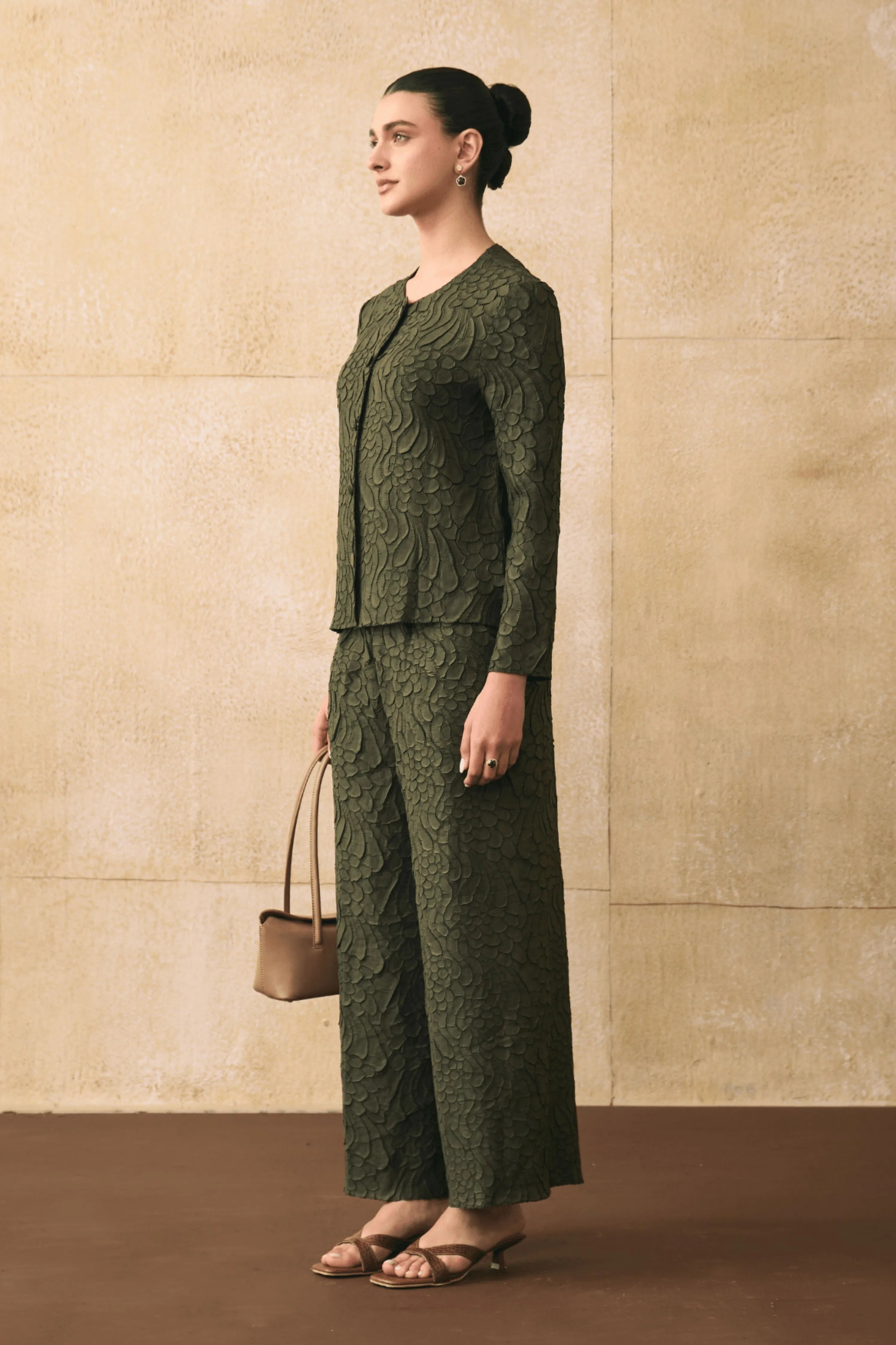 Military Green Elnia Co-Ord Set