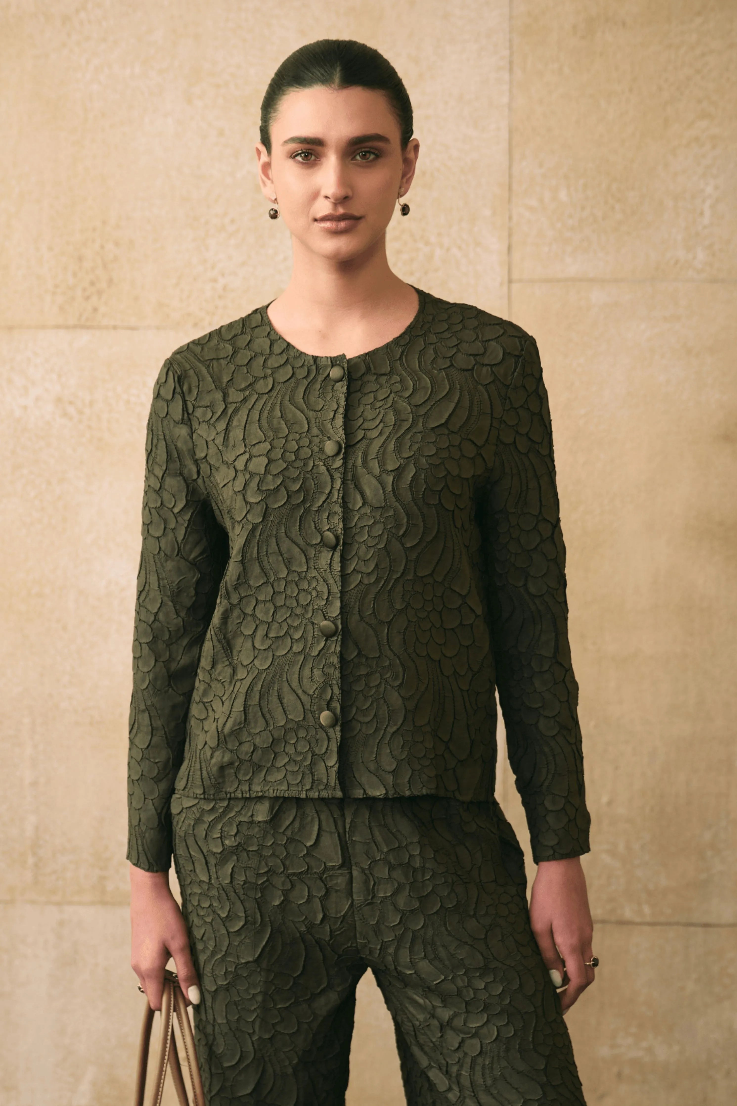 Military Green Elnia Co-Ord Set