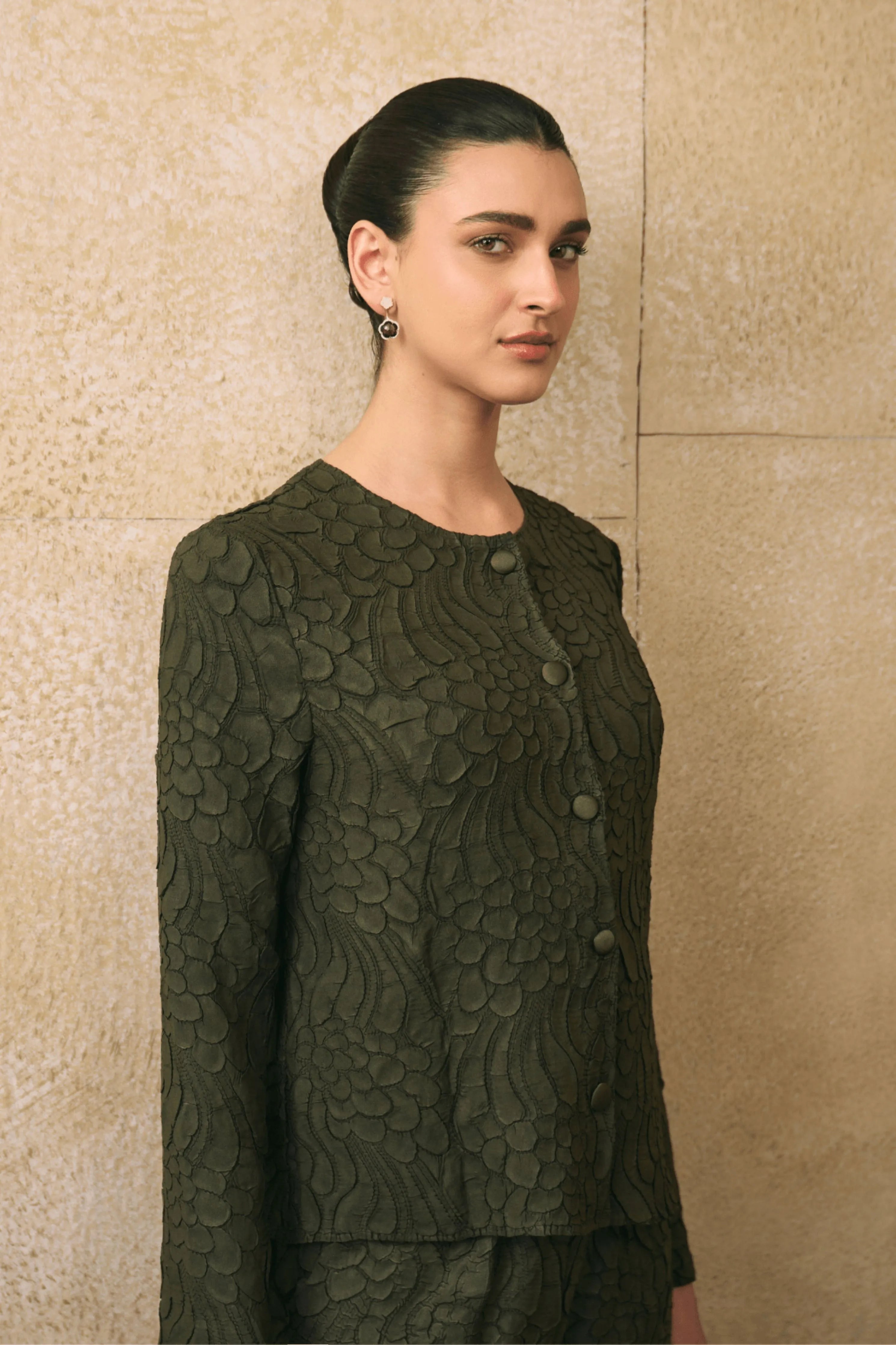 Military Green Elnia Co-Ord Set