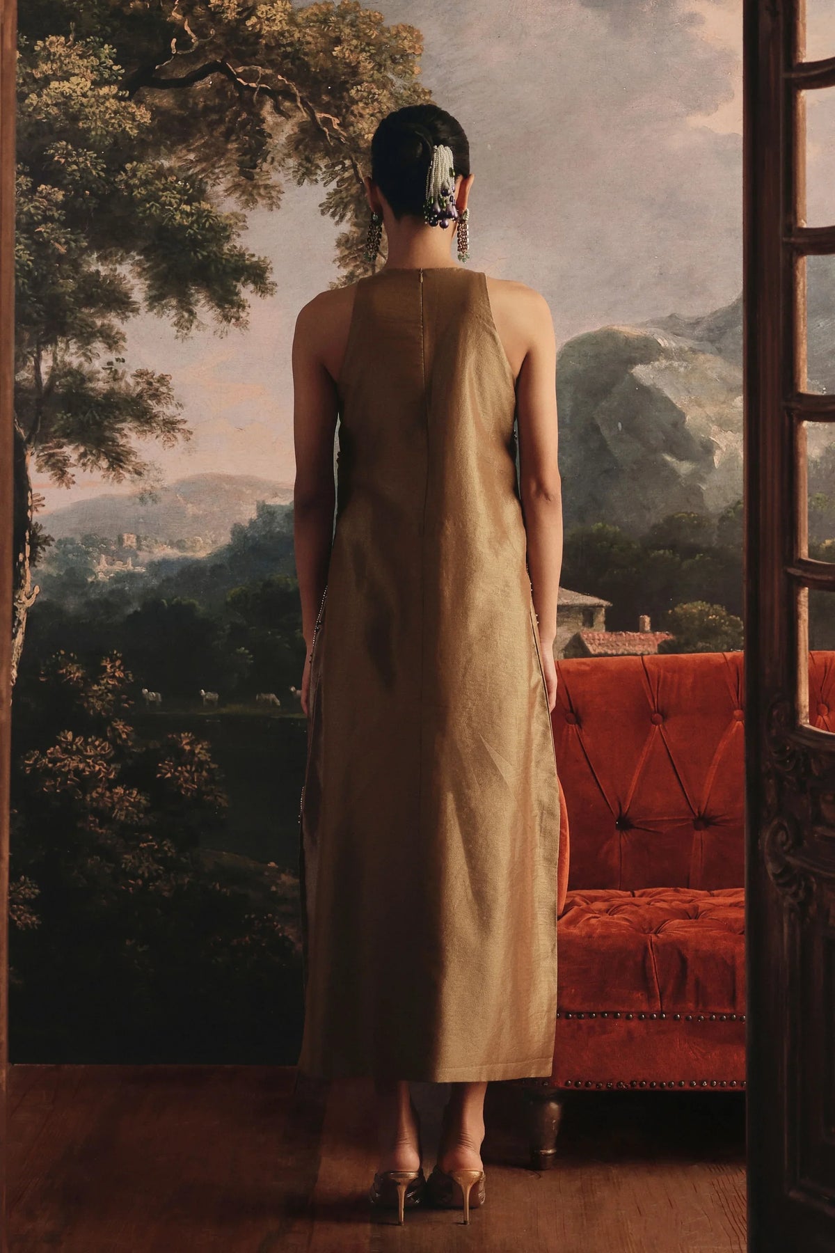 Gold Tissue Dress