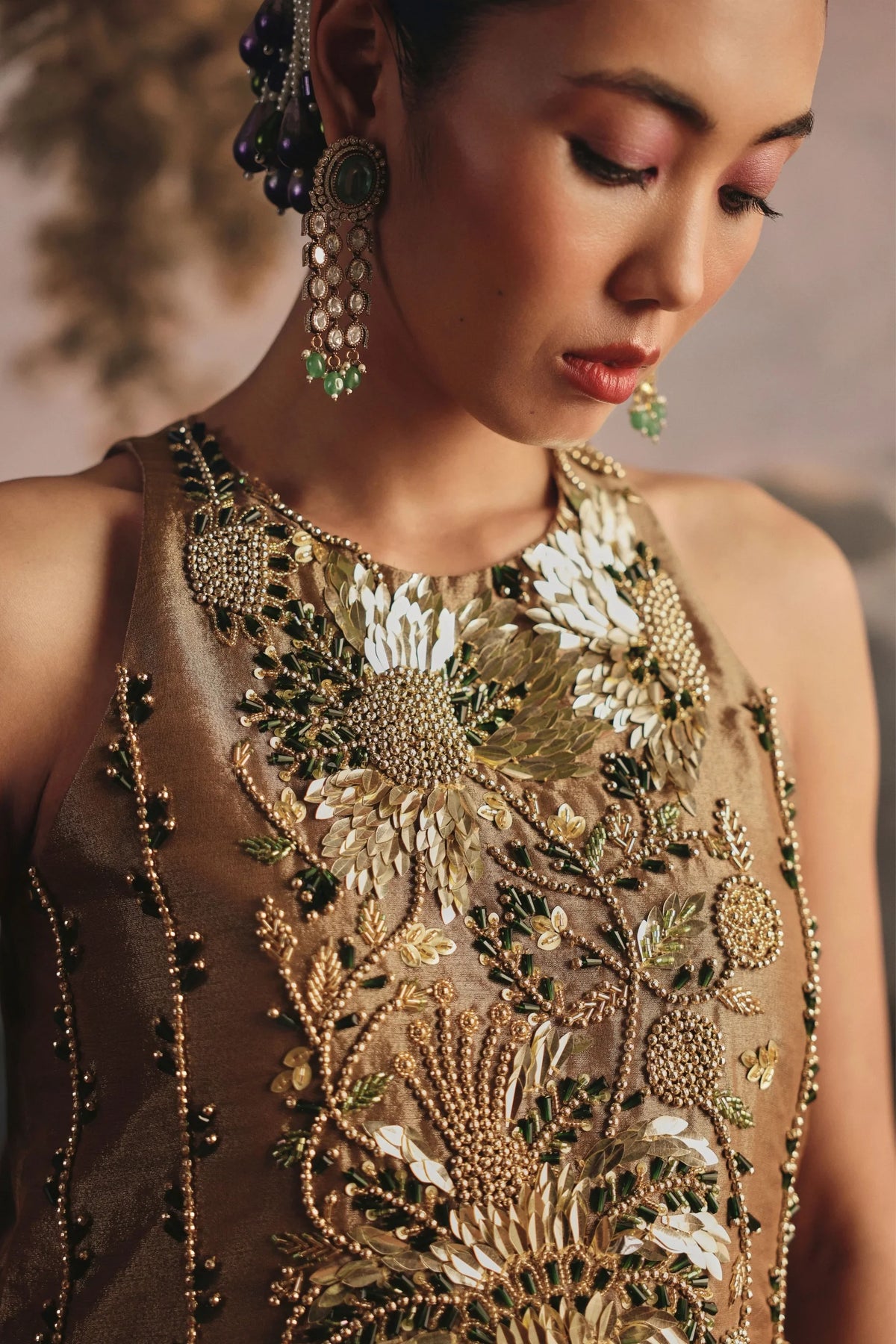 Gold Tissue Dress