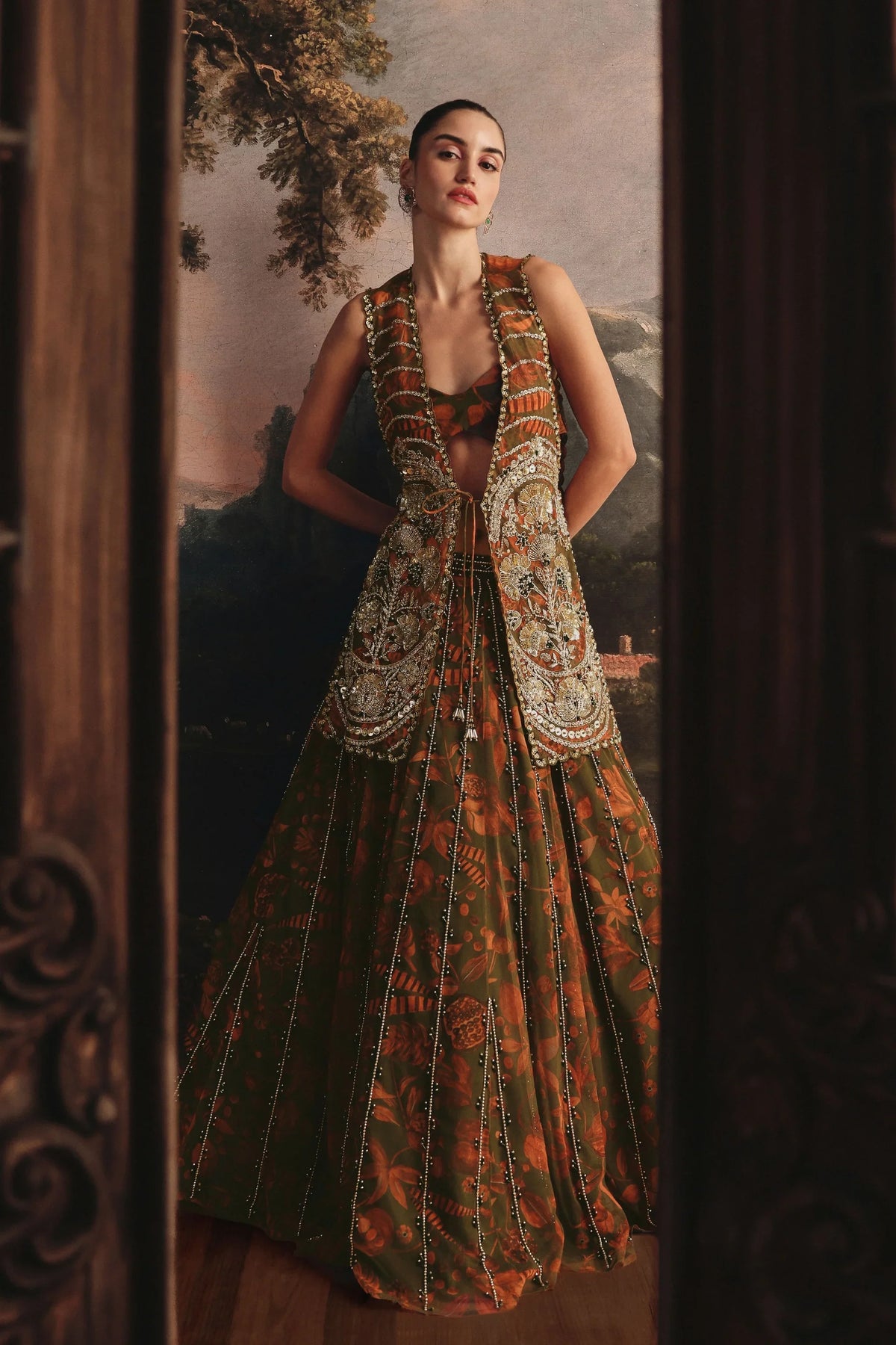 Saffron Lehenga Set