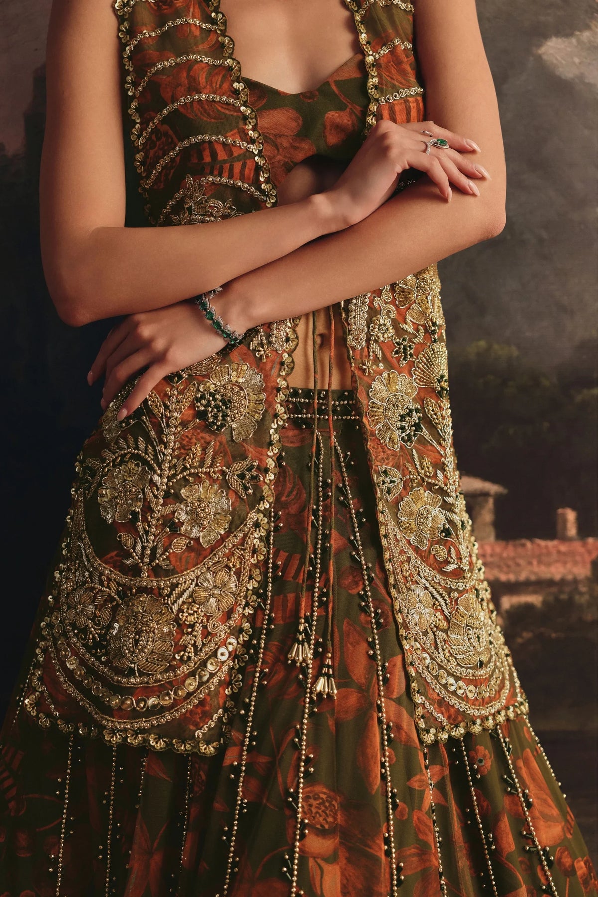 Saffron Lehenga Set