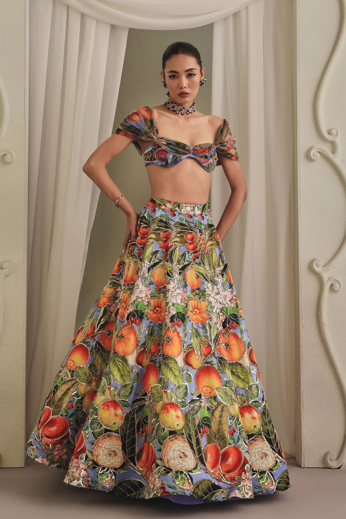 Tropical Floral Skirt Set