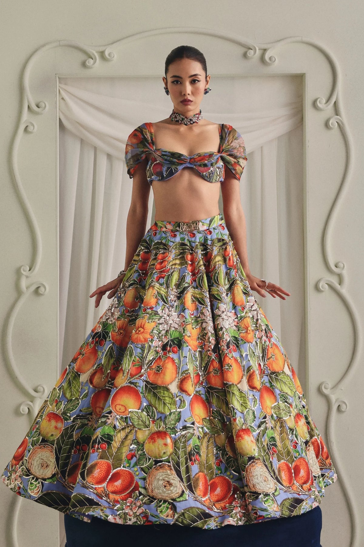 Tropical Floral Skirt Set