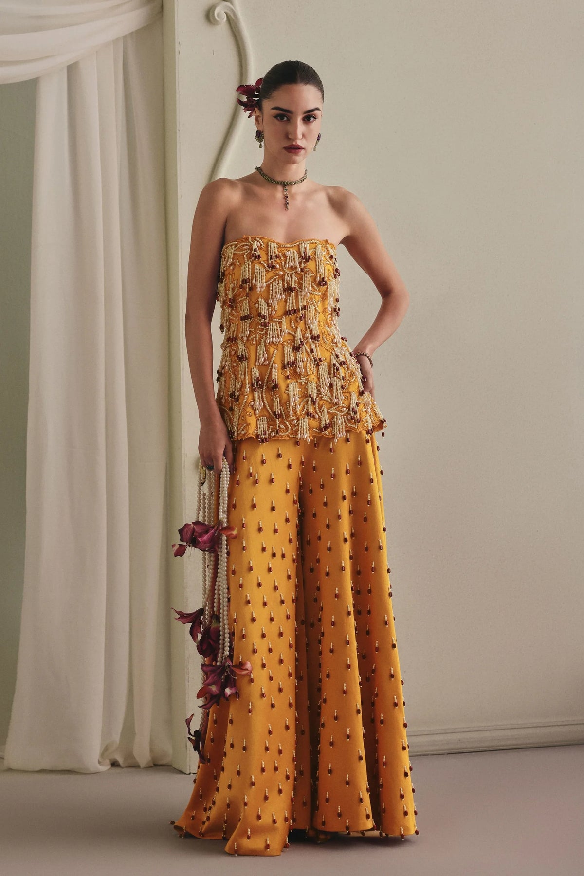 Yellow Wide Legged Co-Ord Set