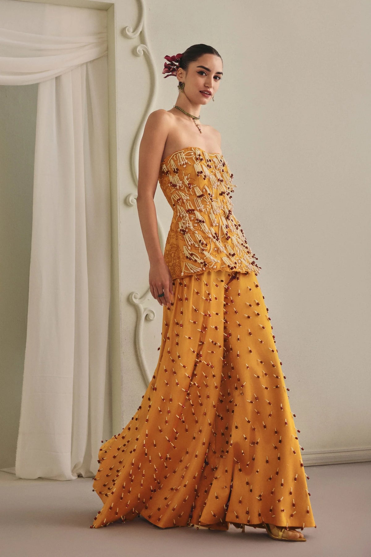 Yellow Wide Legged Co-Ord Set