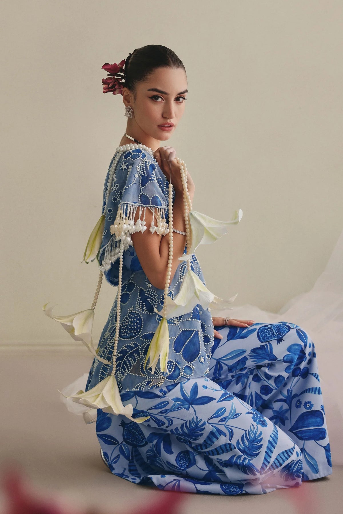 Blue Bell Bottom Co-Ord Set