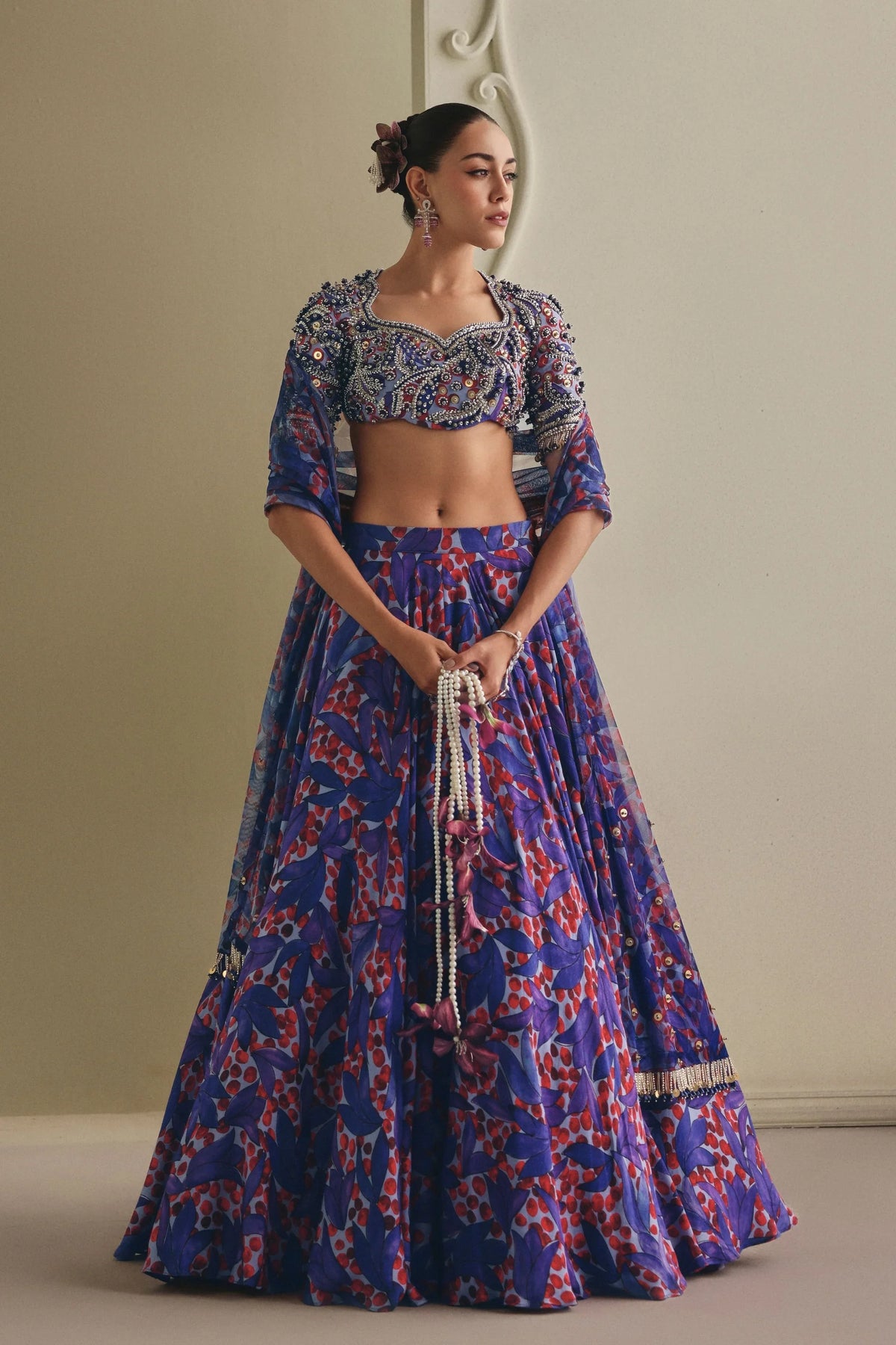 Multicolour Zari Lehenga Set