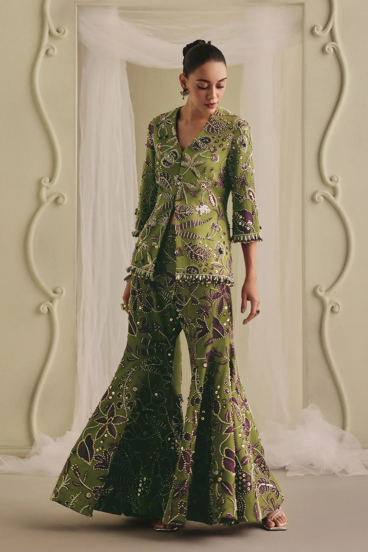 Olive Jacket Set