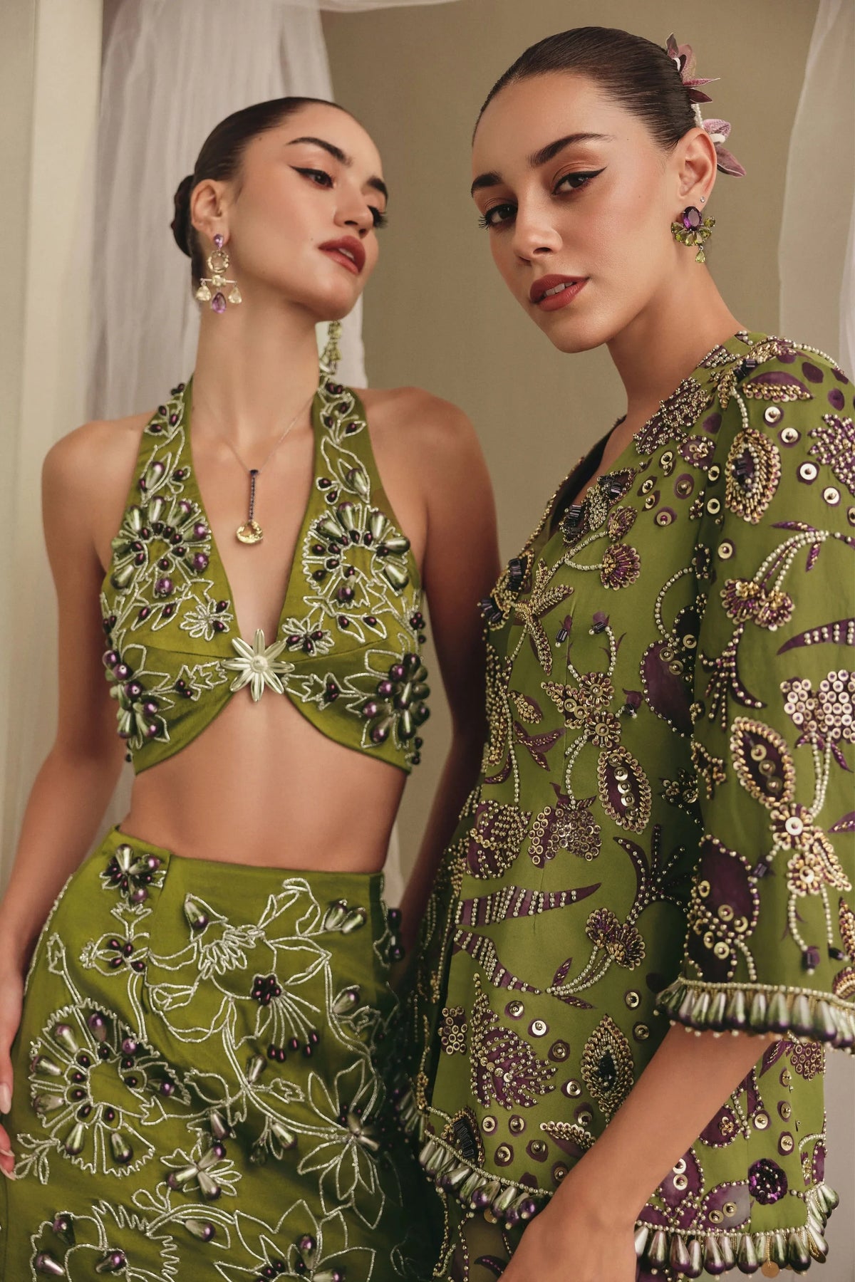Olive Jacket Set