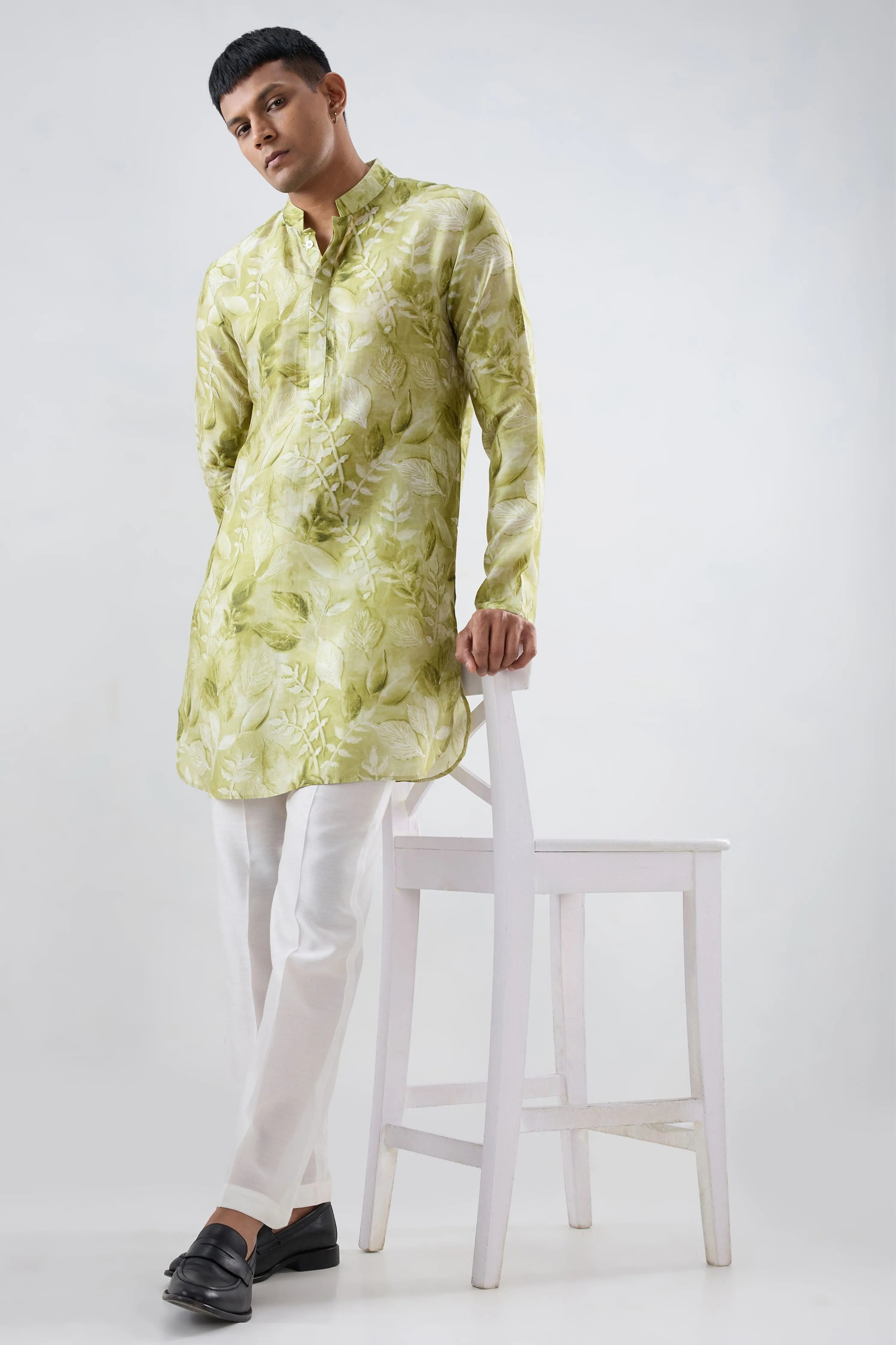 Green Leaf Ecoprint Kurta