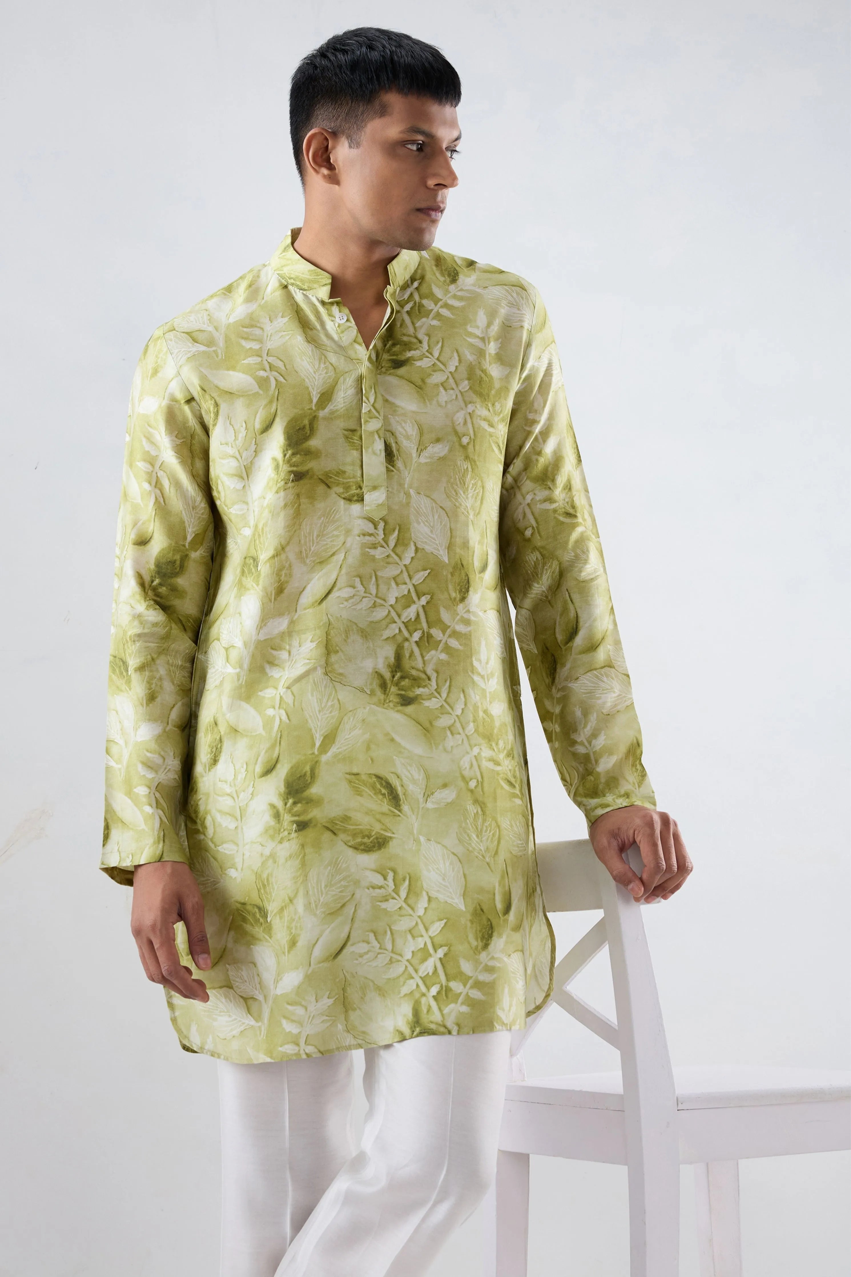 Green Leaf Ecoprint Kurta