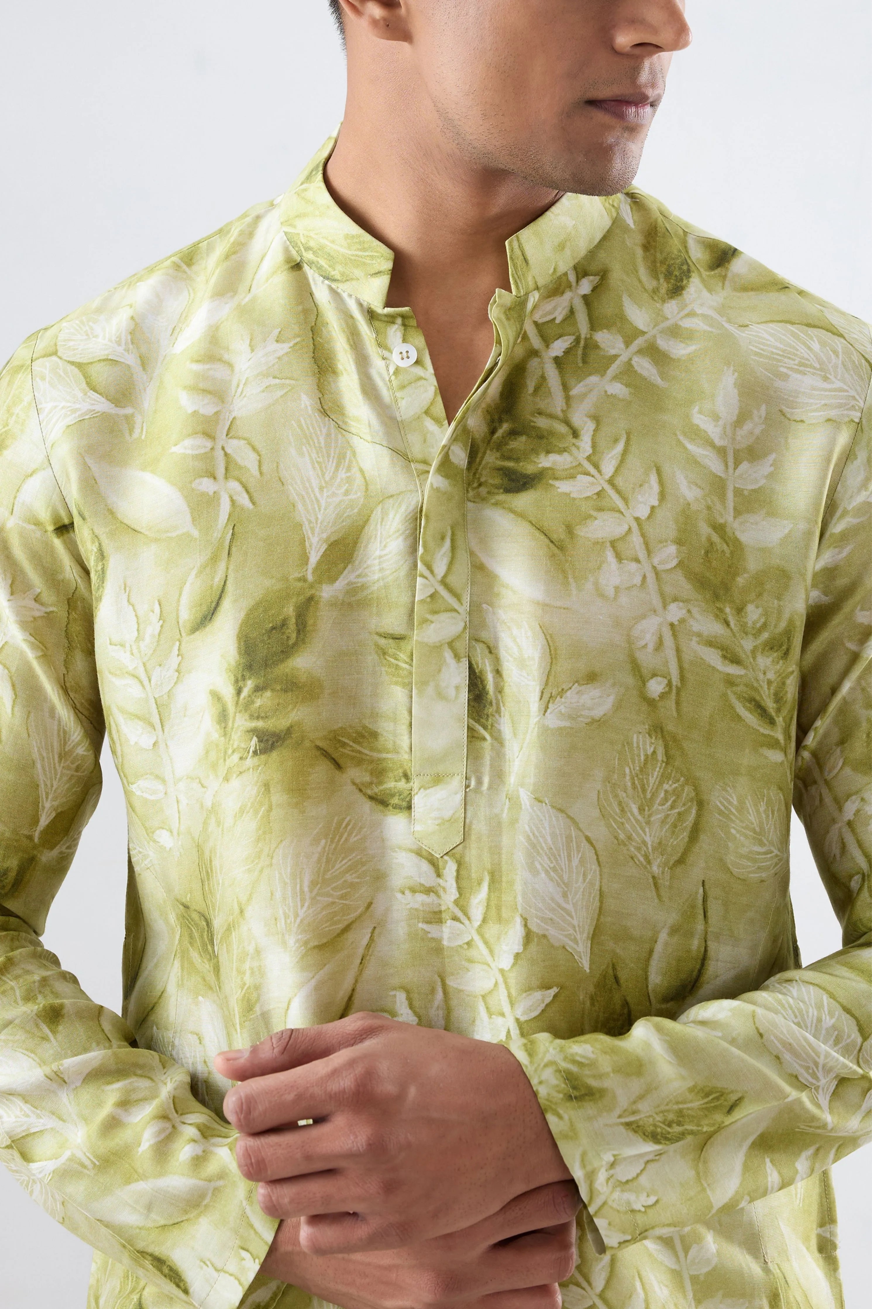 Green Leaf Ecoprint Kurta