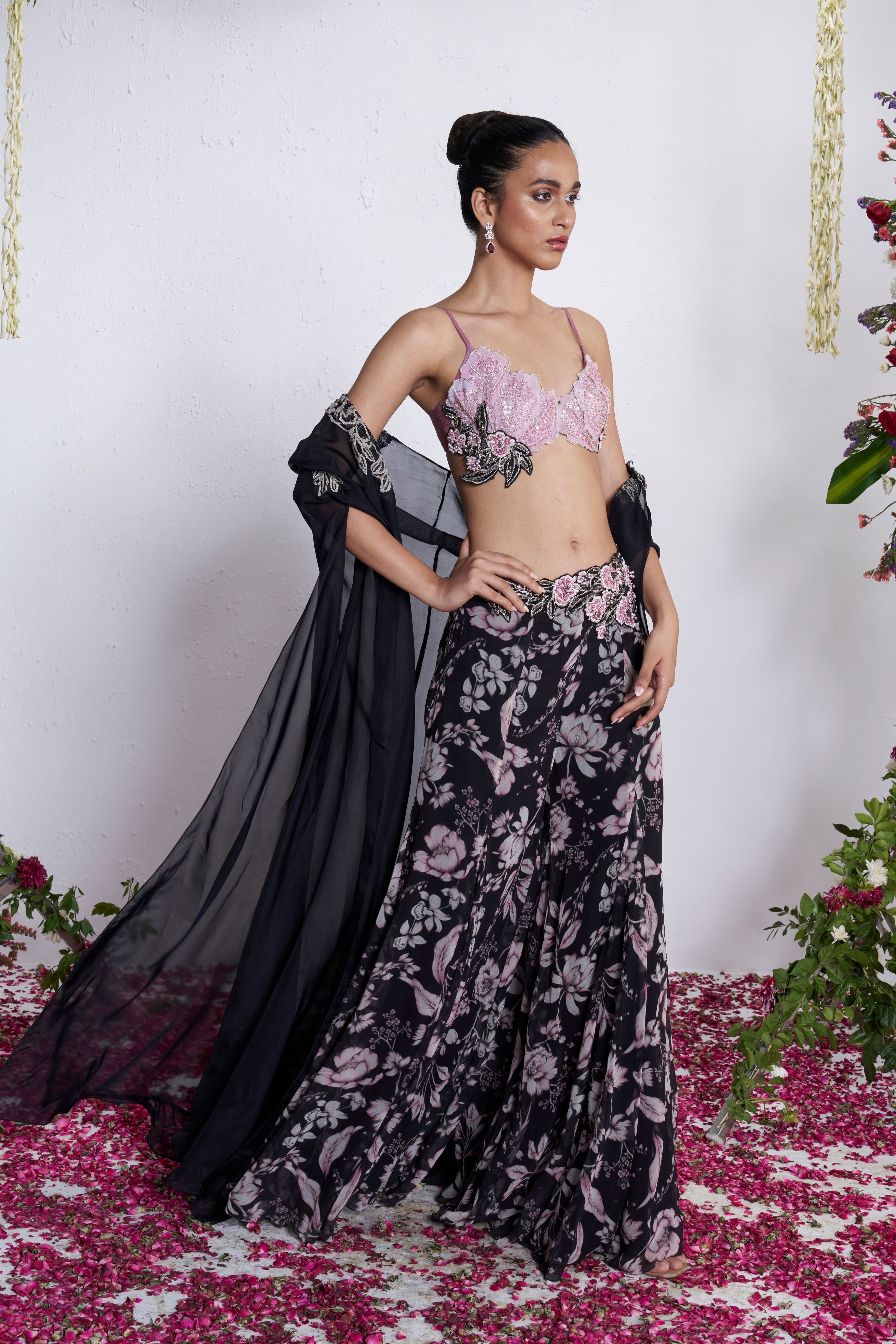 Empress Of Night Sharara Set