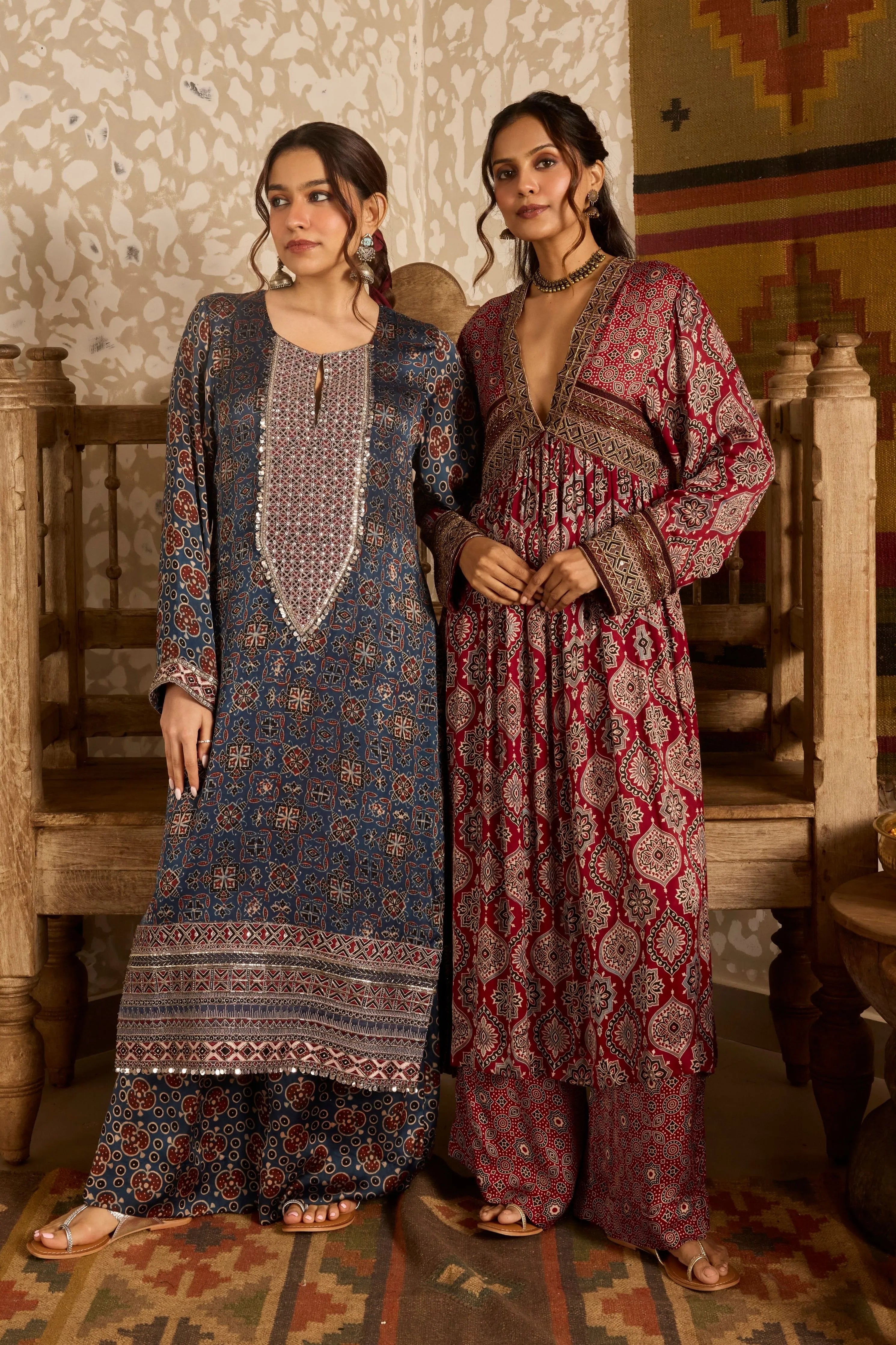 Long Kurta Plazzo Pants Sets