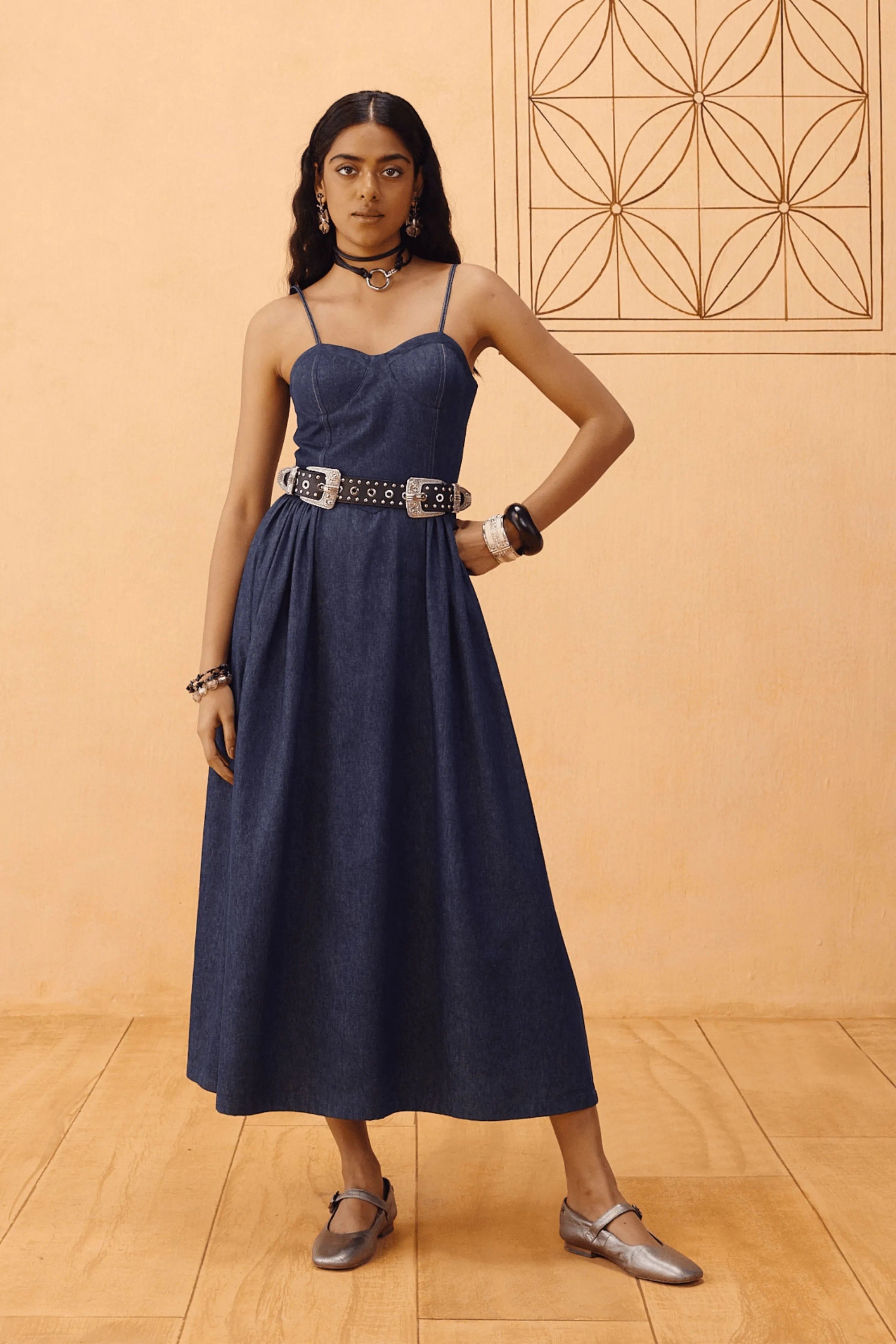 The Jaali Susainable Denim Dress