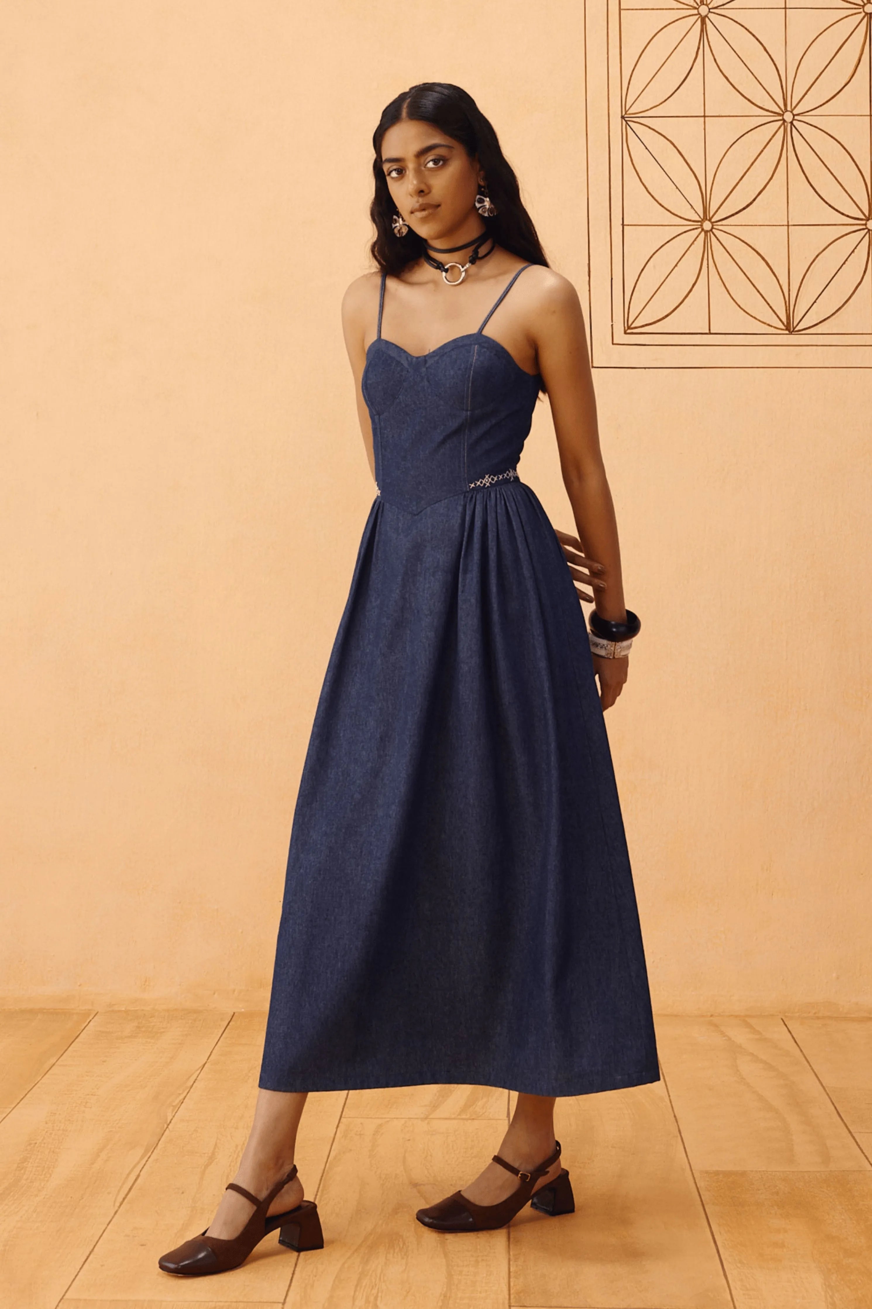 The Jaali Susainable Denim Dress